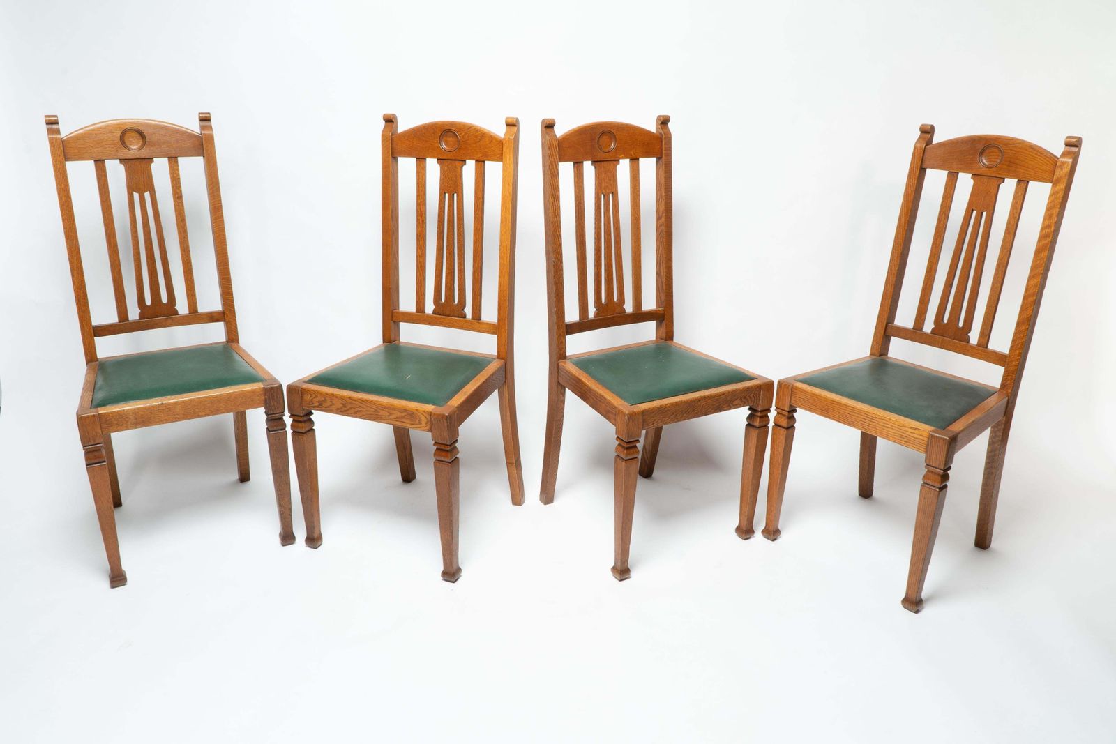 Shapland And Petter. A Set Of Four Arts And Crafts Oak Dining Chairs photo furniture