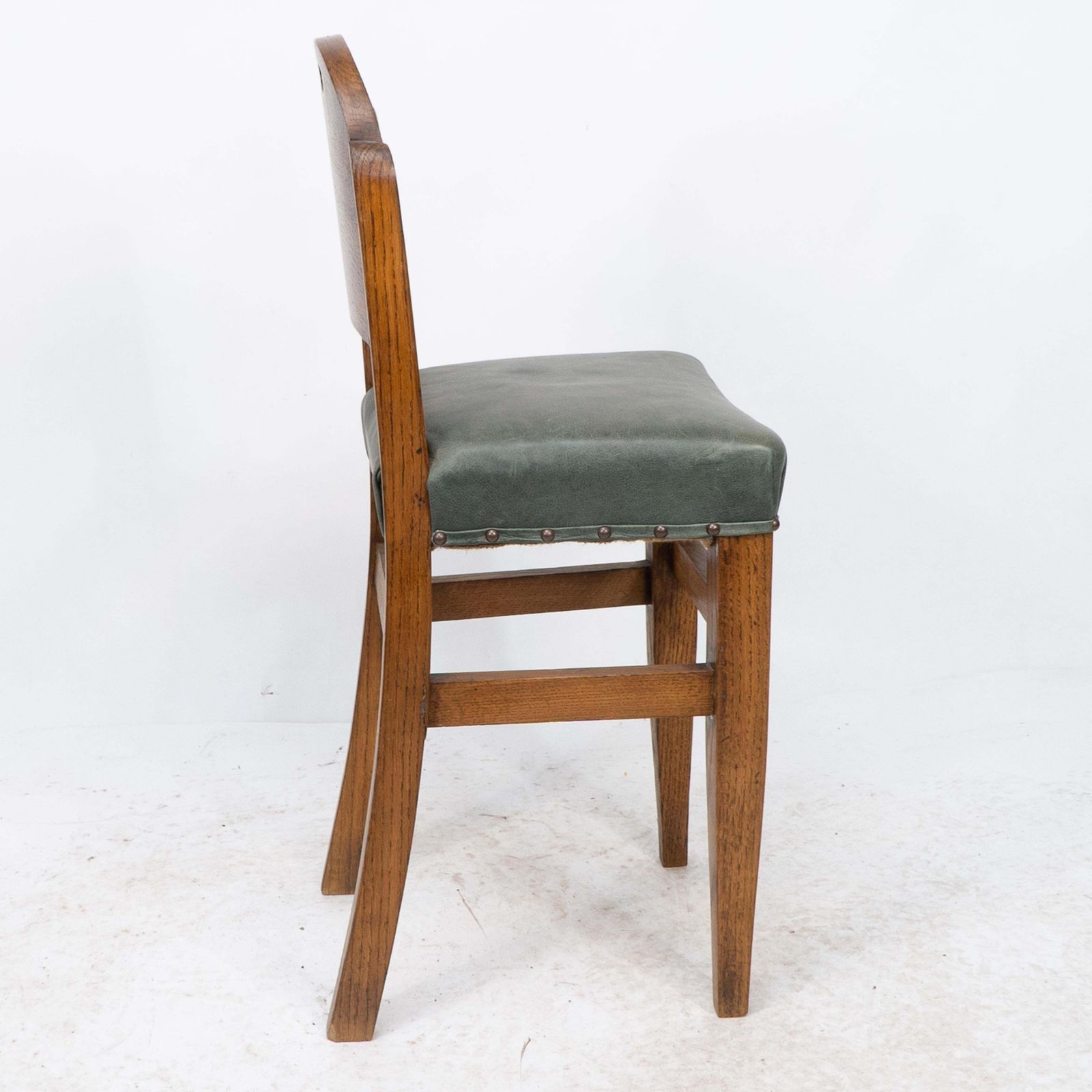 William Birch. An Arts & Crafts High Seat Music Chair With Leather Seat photo 1428.0