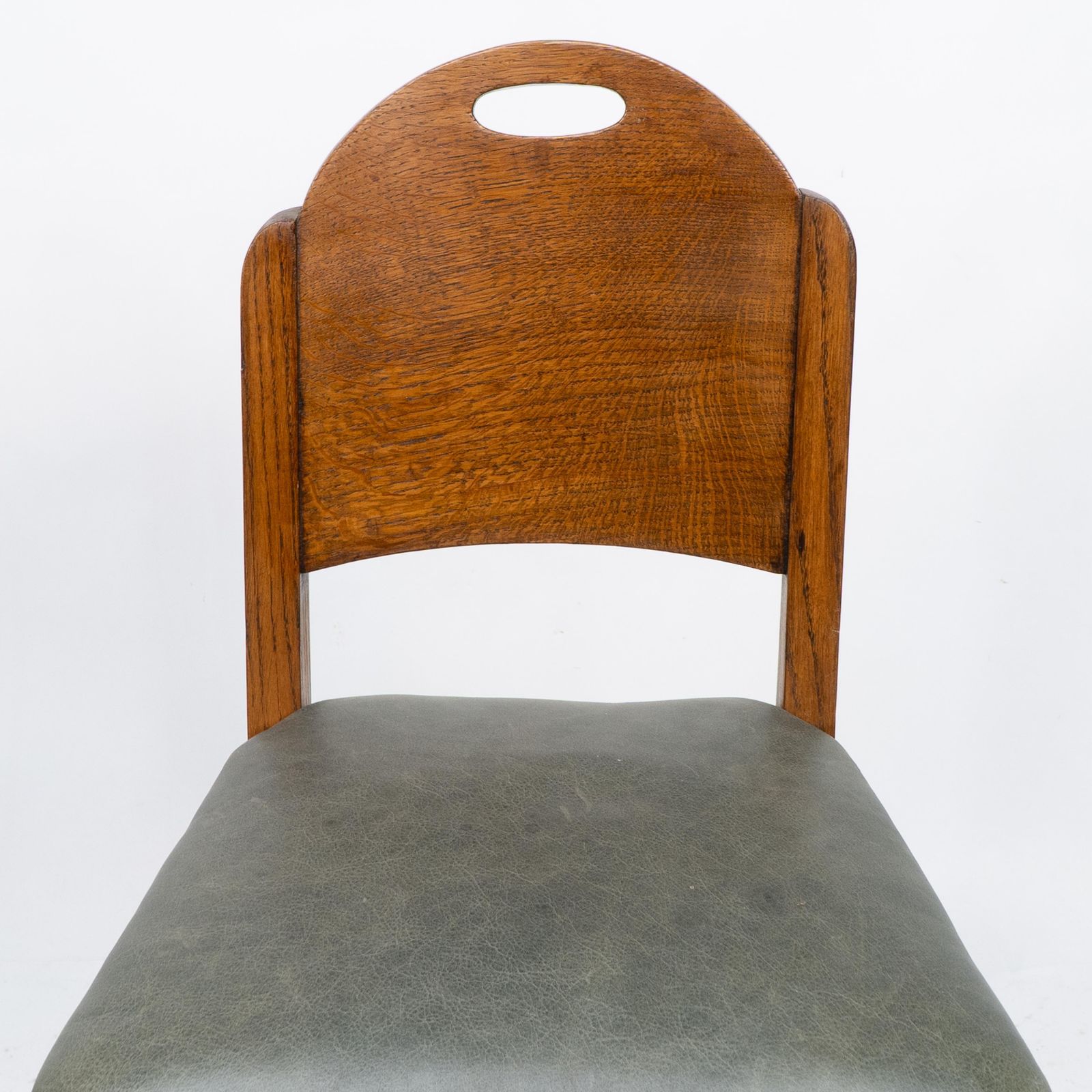 William Birch. An Arts & Crafts High Seat Music Chair With Leather Seat photo buy