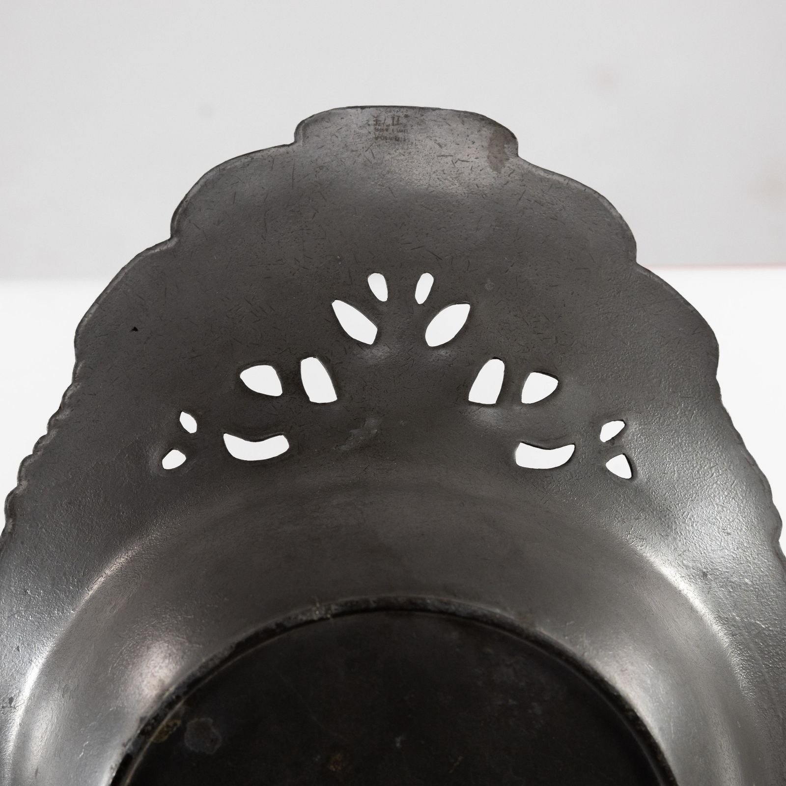 photo buy Urania. An Art Nouveau Pewter Fruit Bowl With A Loop Handle Floral Decoration