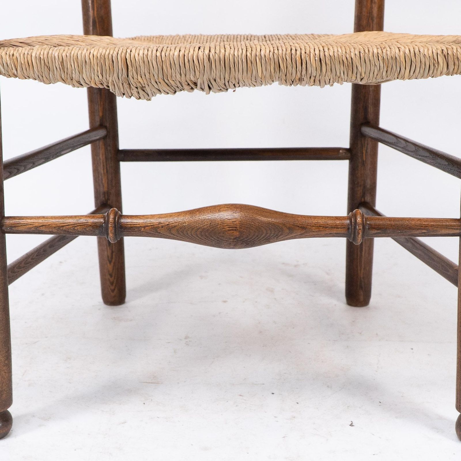 photo buy C R Ashbee Attr. An Arts & Crafts Oak Ladder Back Armchair With Re Rushed Seat