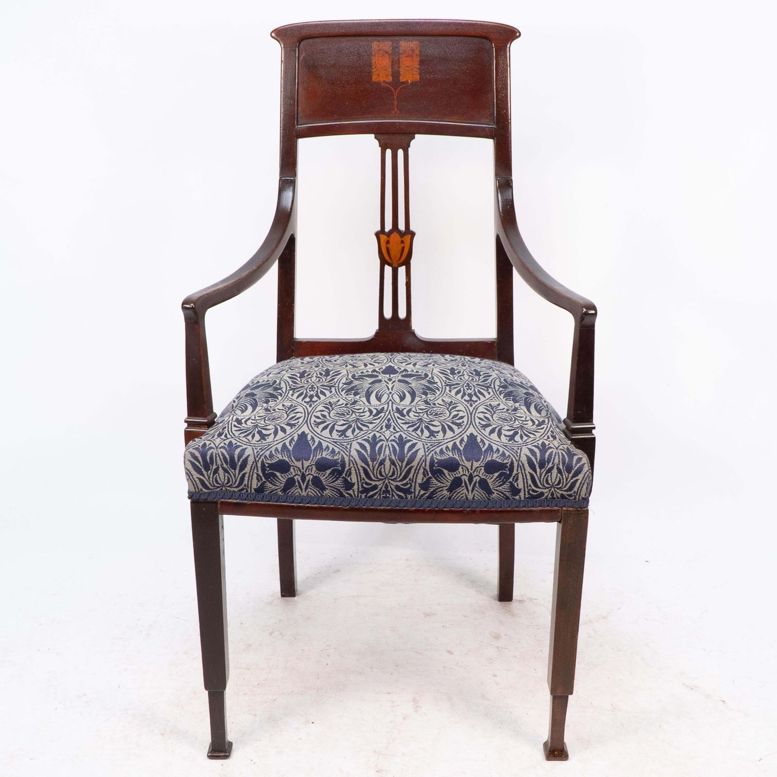 G M Ellwood For J S Henry Attri. An English Arts And Crafts Mahogany Armchair photo furniture