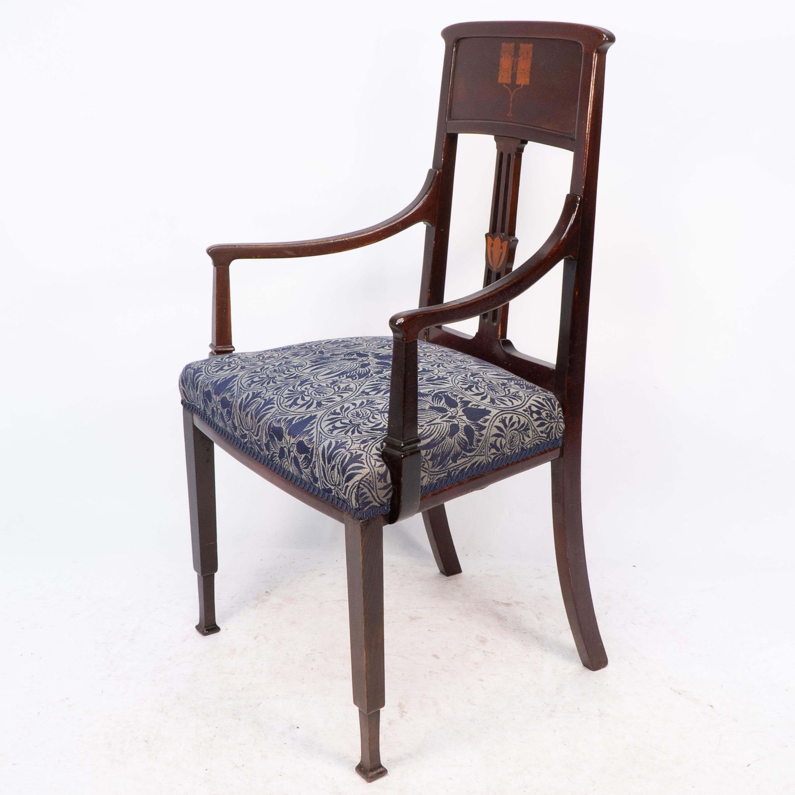 G M Ellwood For J S Henry Attri. An English Arts And Crafts Mahogany Armchair photo for sale