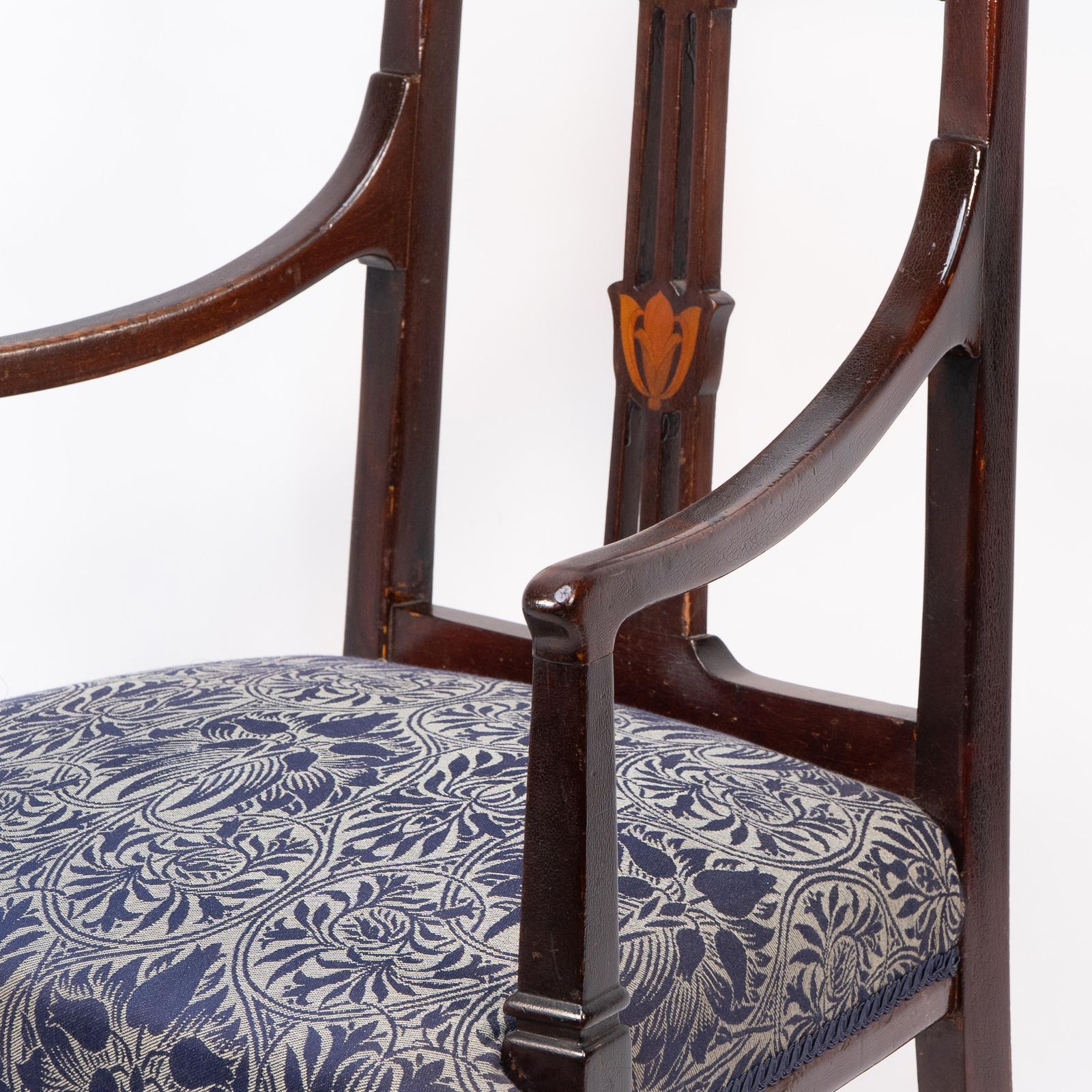 photo for sale G M Ellwood For J S Henry Attri. An English Arts And Crafts Mahogany Armchair