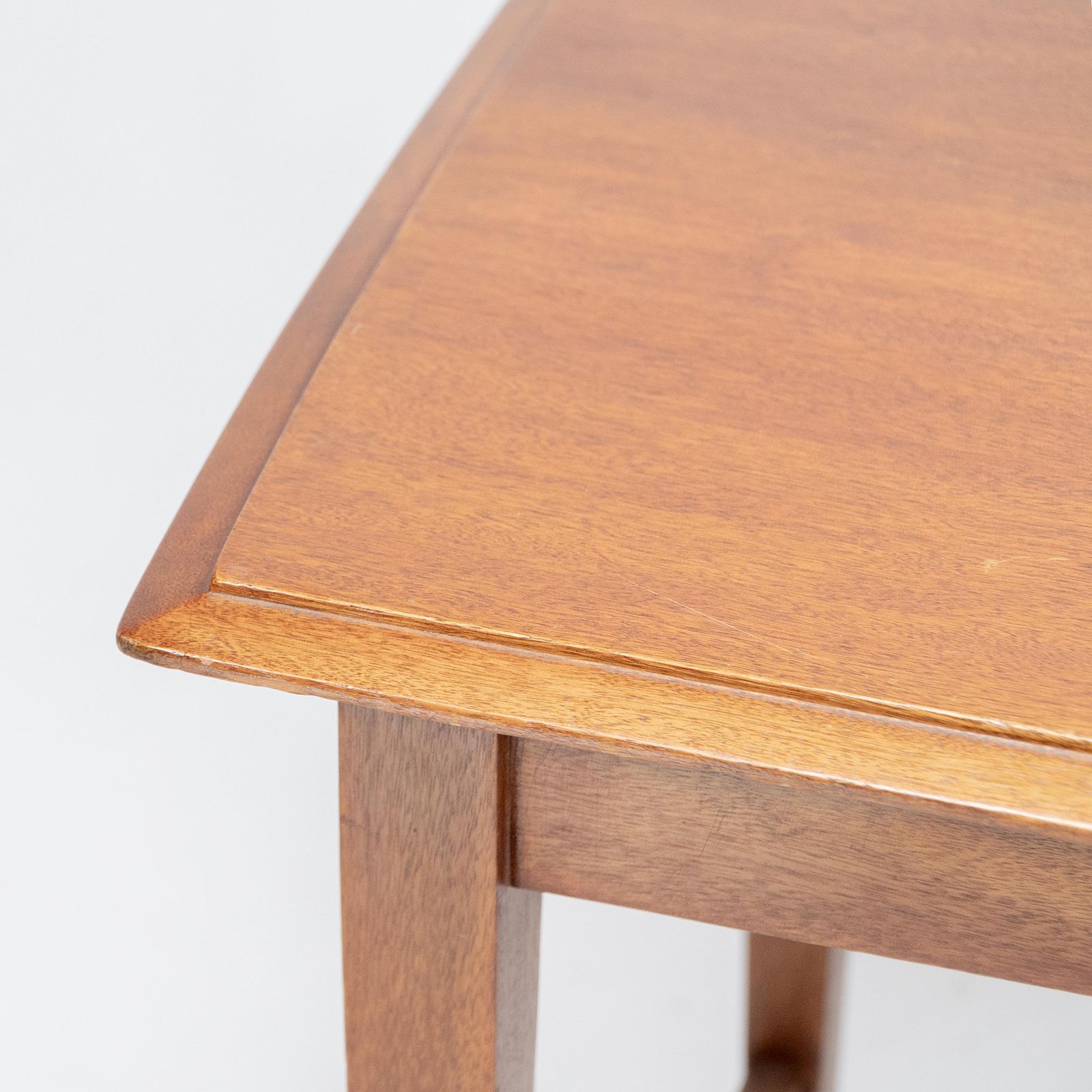 photo for sale An Arts & Crafts Glasgow School Walnut Side Table W. Moulded Subtly Curving Edge