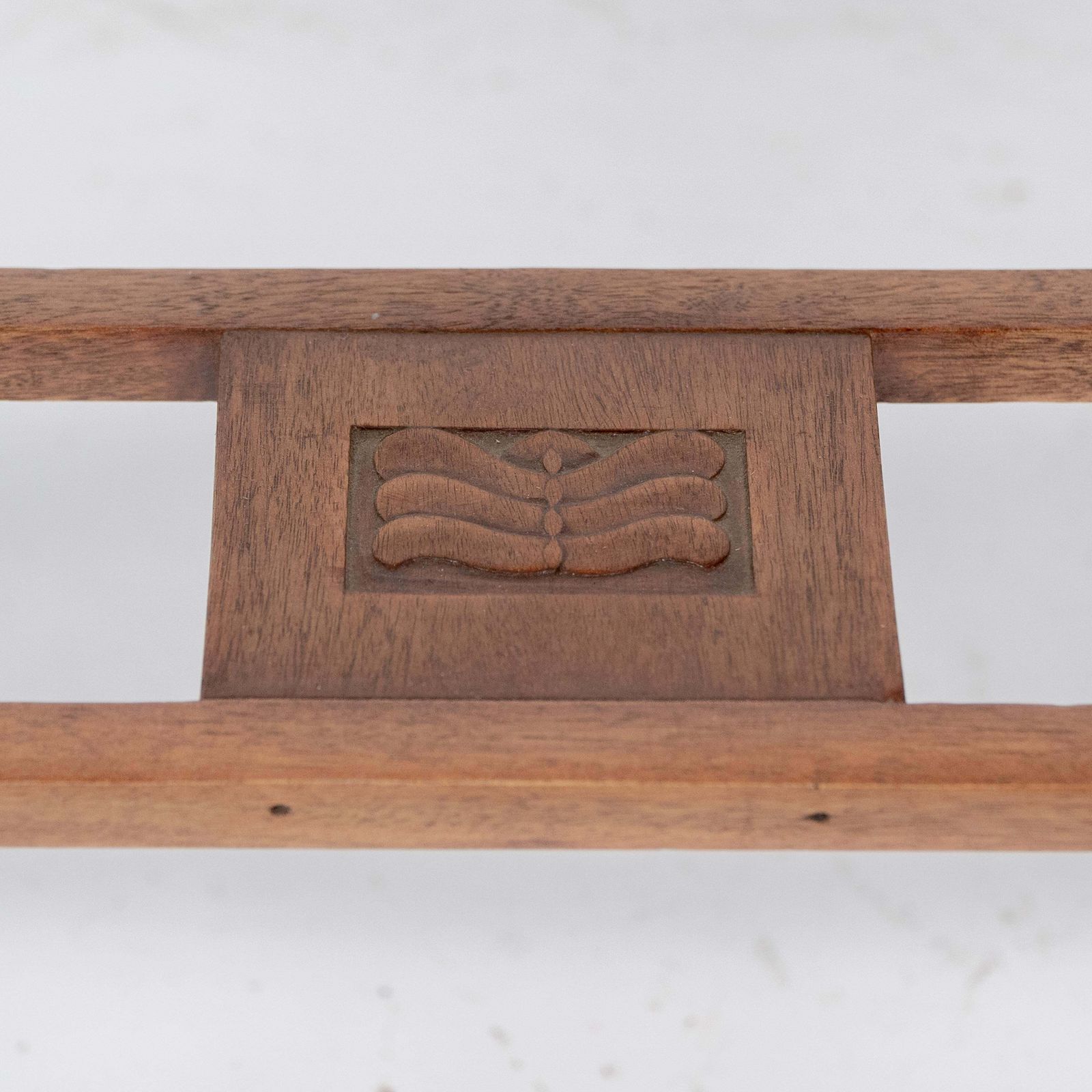photo buy An Arts & Crafts Glasgow School Walnut Side Table W. Moulded Subtly Curving Edge
