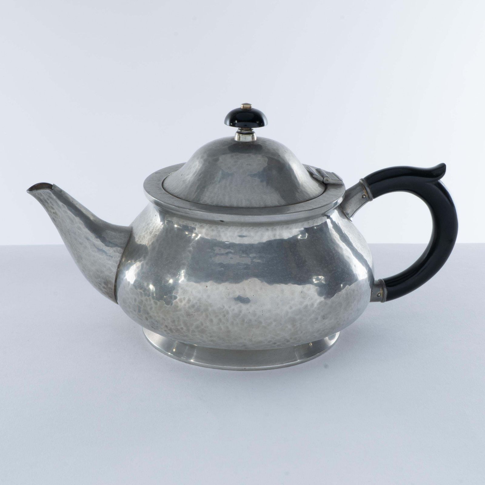 Liberty And Co. An Arts And Crafts Six Piece Pewter Tudric Tea Set photo for sale