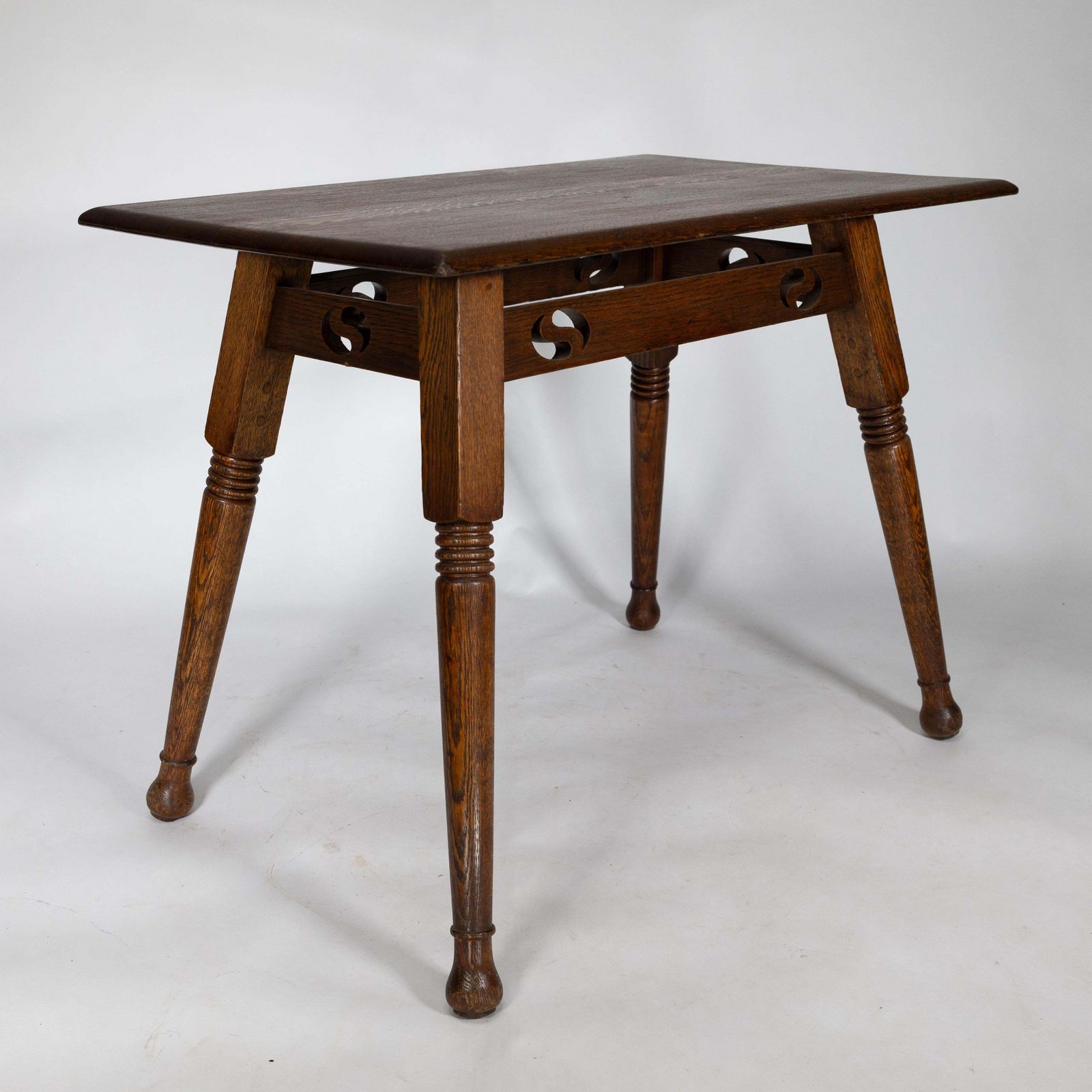 William Birch. A Large Arts And Crafts Oak Side Table photo vinterior