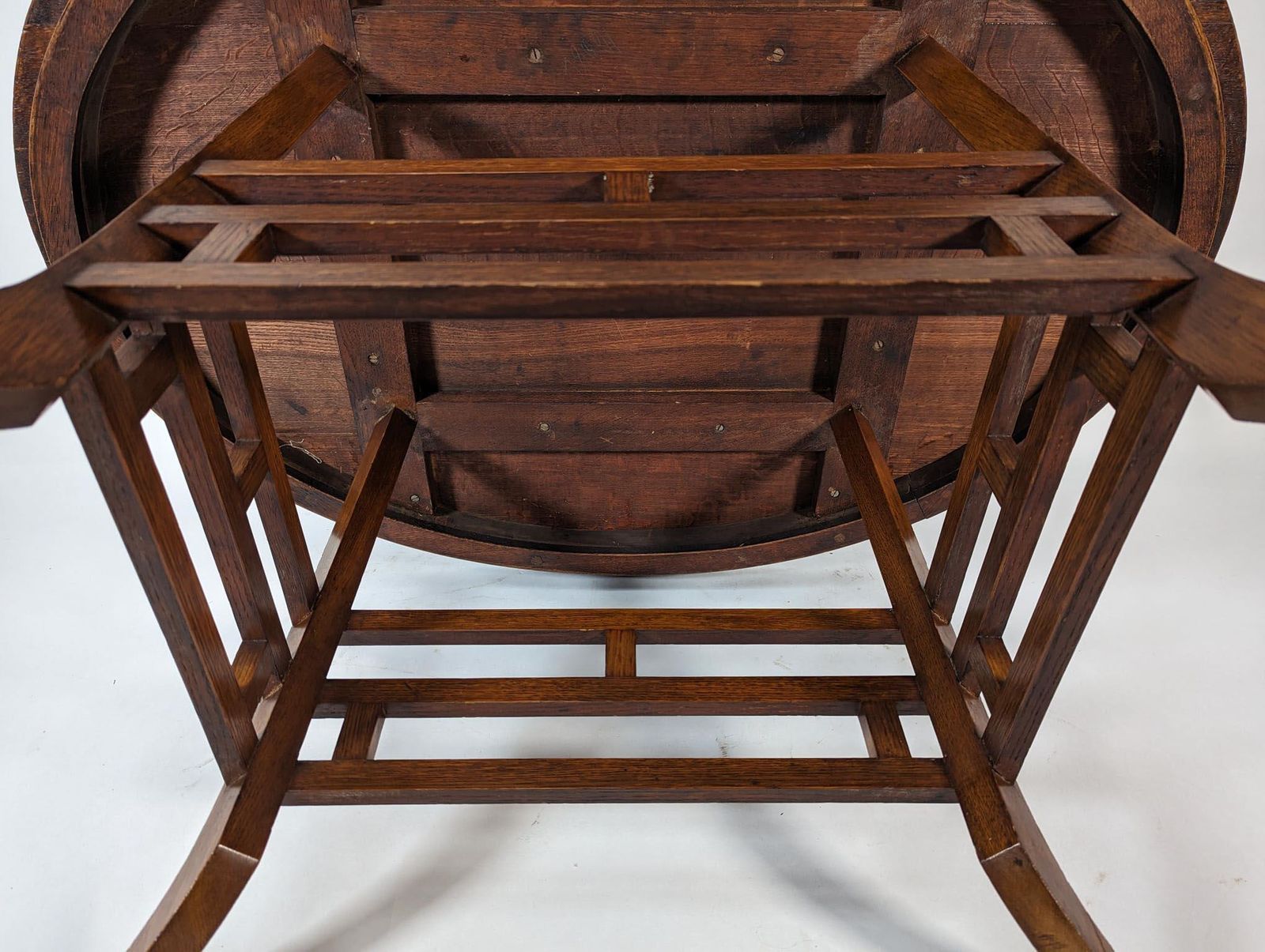 photo buy Lambs Of Manchester, Stamped Lambs. A Rare Anglo Japanese Oak Oval Centre Table