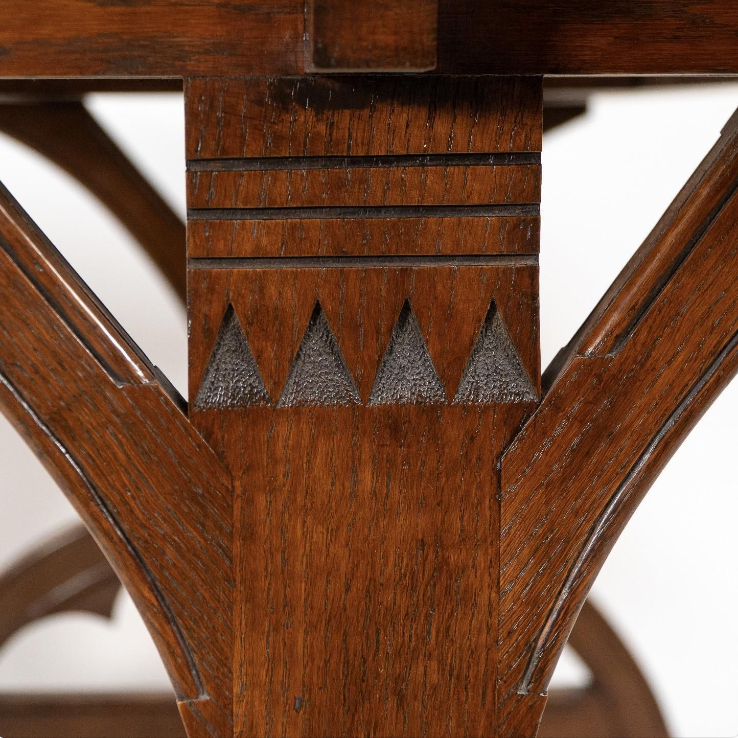photo for sale Bruce Talbert Attributed For Cox & Sons. A Good Period Gothic Revival Oak Desk