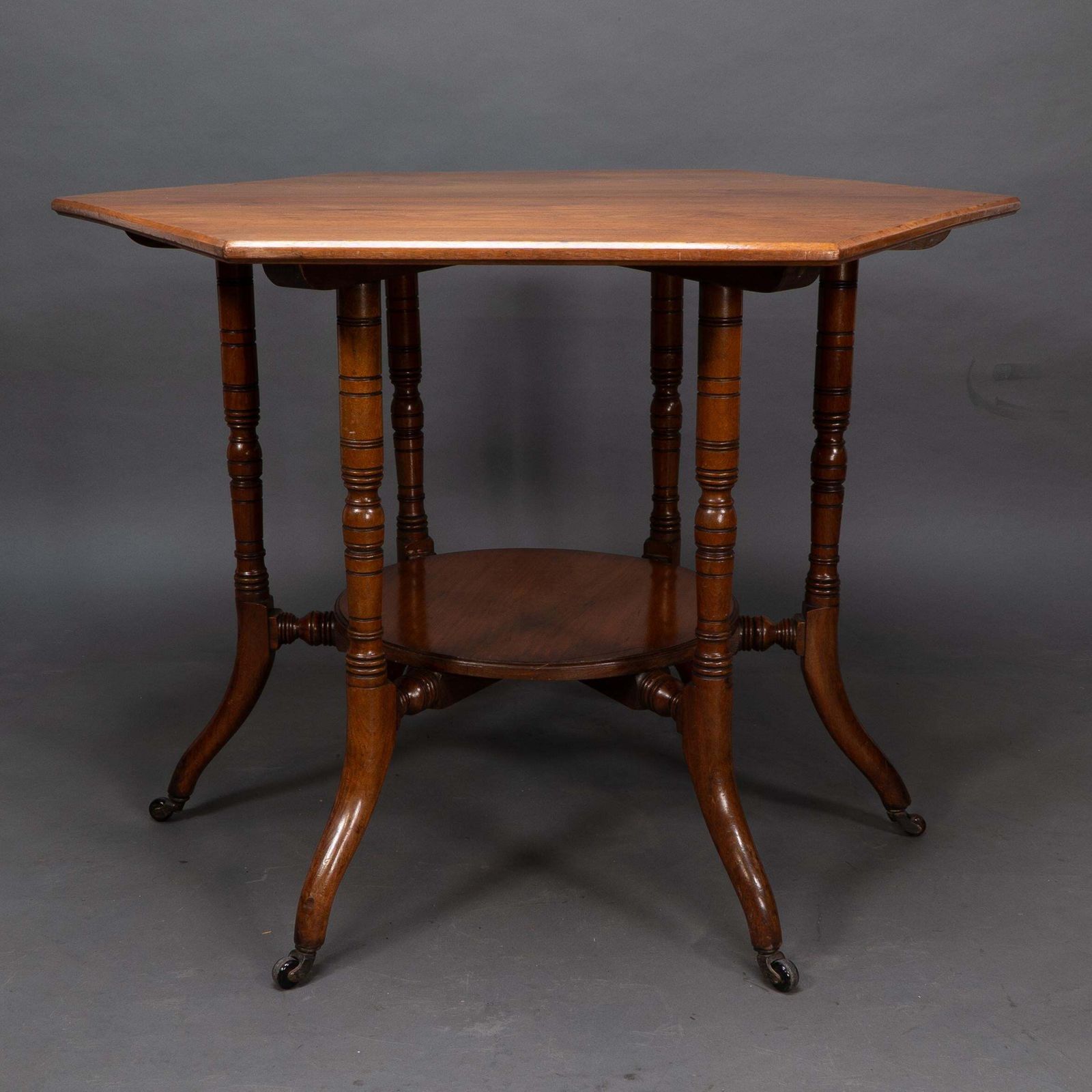 Collinson & Lock Attributed. An Aesthetic Movement Walnut Octagonal Center Table photo buy