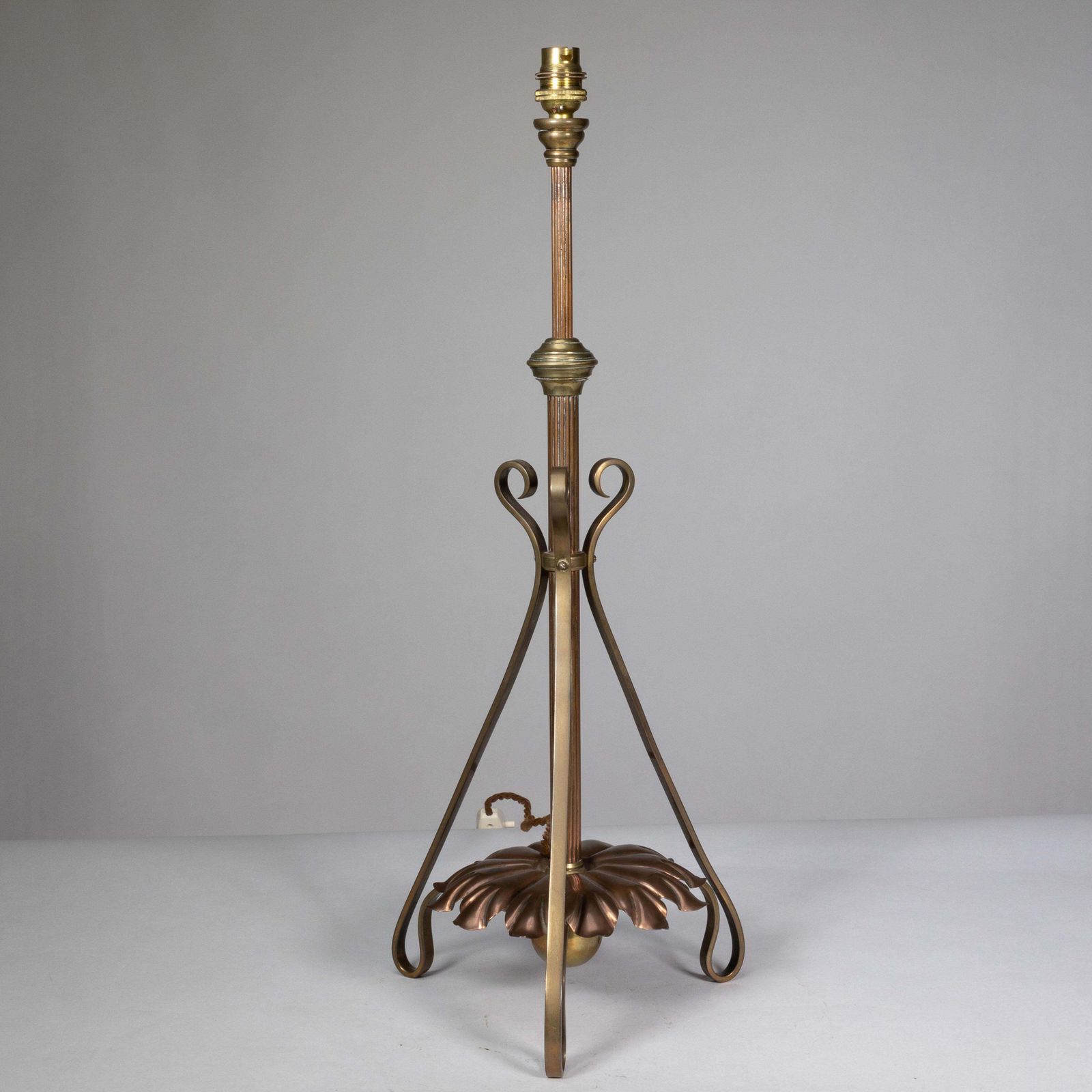 Was Benson. An Arts And Crafts Telescopic Adjustable Copper And Brass Table Lamp photo for sale