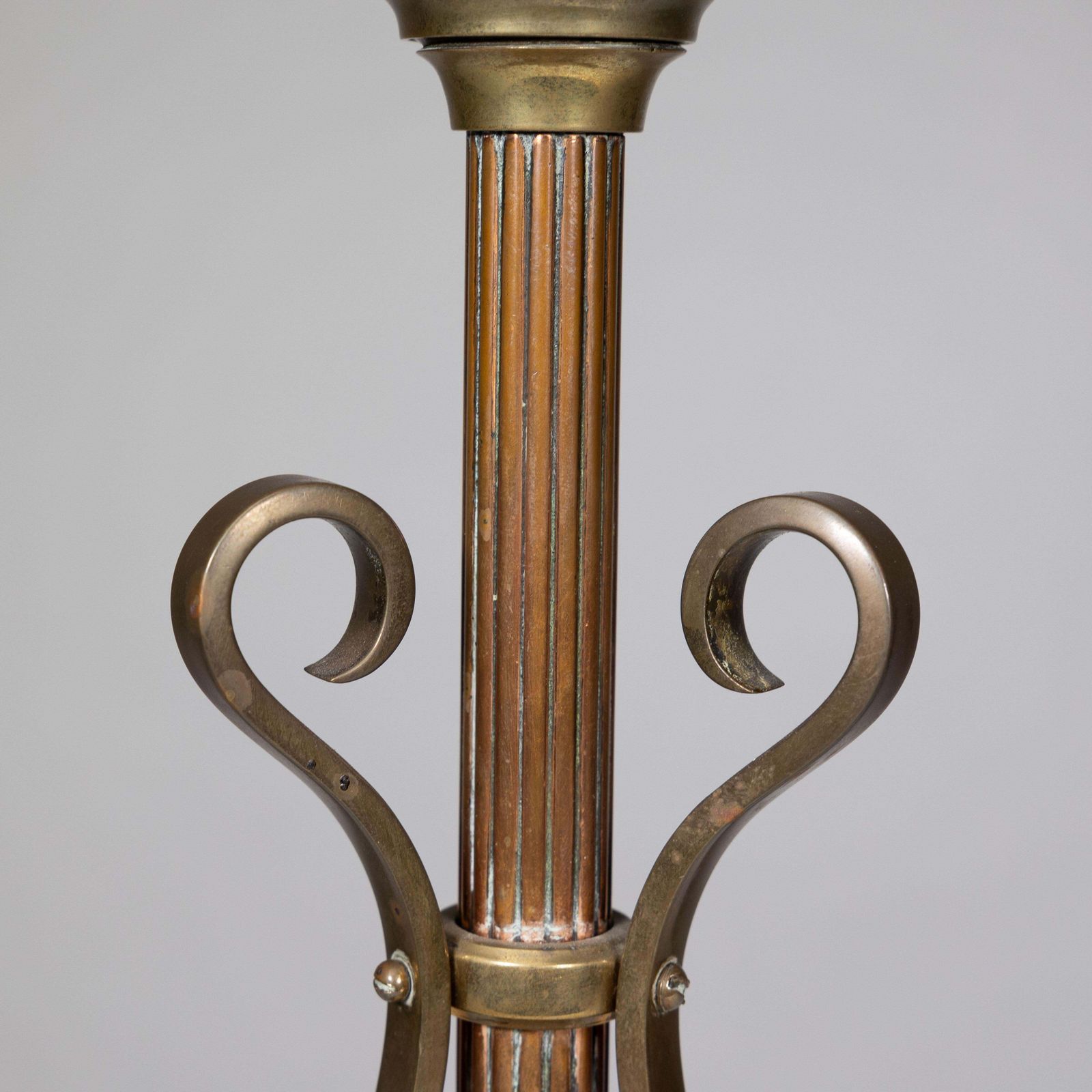 Lighting Was Benson. An Arts And Crafts Telescopic Adjustable Copper And Brass Table Lamp photo