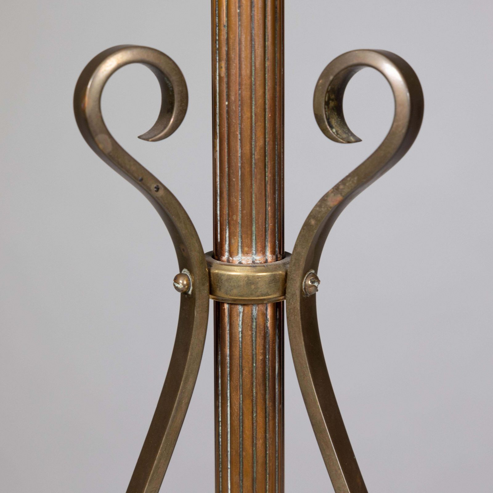4590.0 Was Benson. An Arts And Crafts Telescopic Adjustable Copper And Brass Table Lamp photo