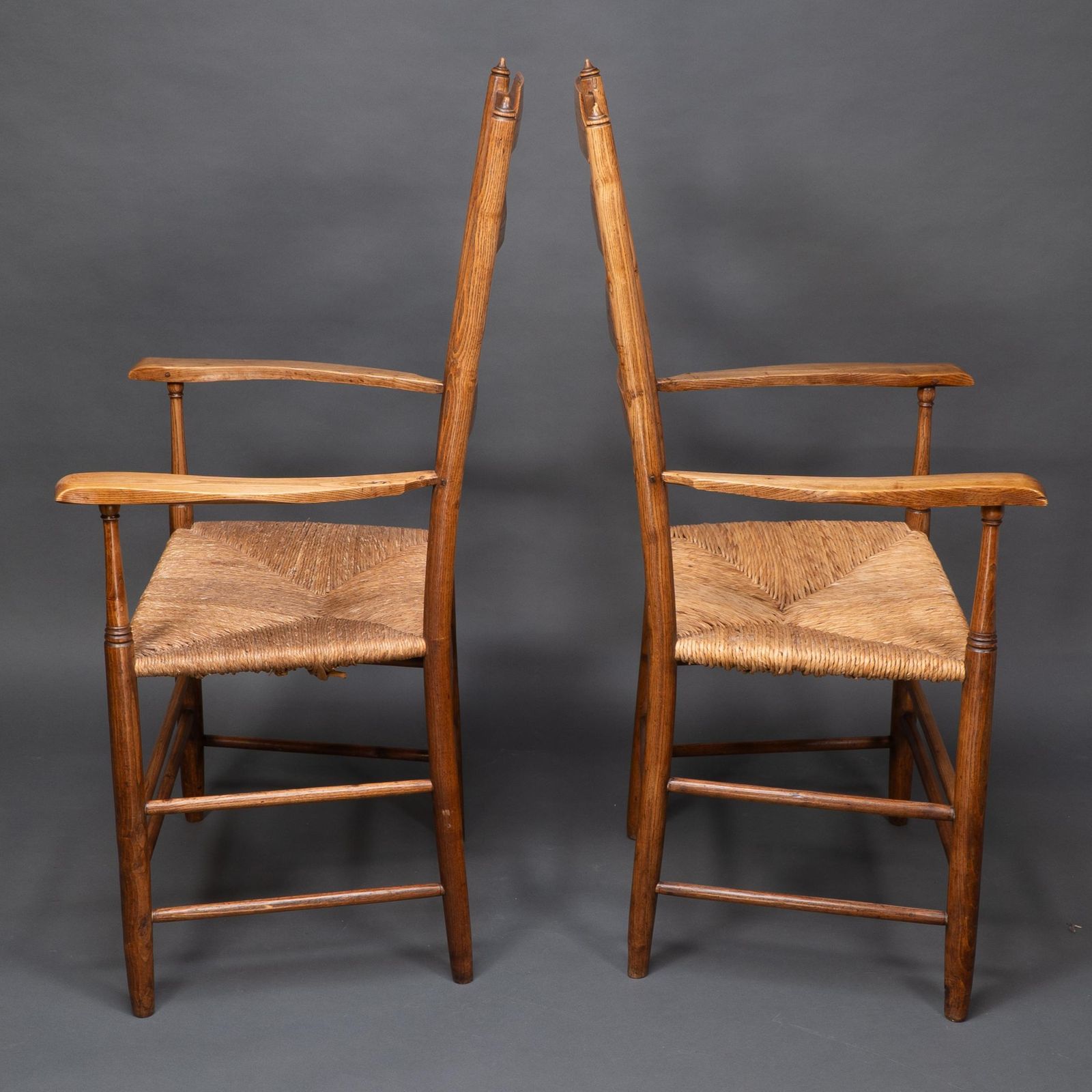 Philip Clissett A Fine Set Of Four Early Arts & Crafts Ash Ladder Back Armchairs photo 3875.0