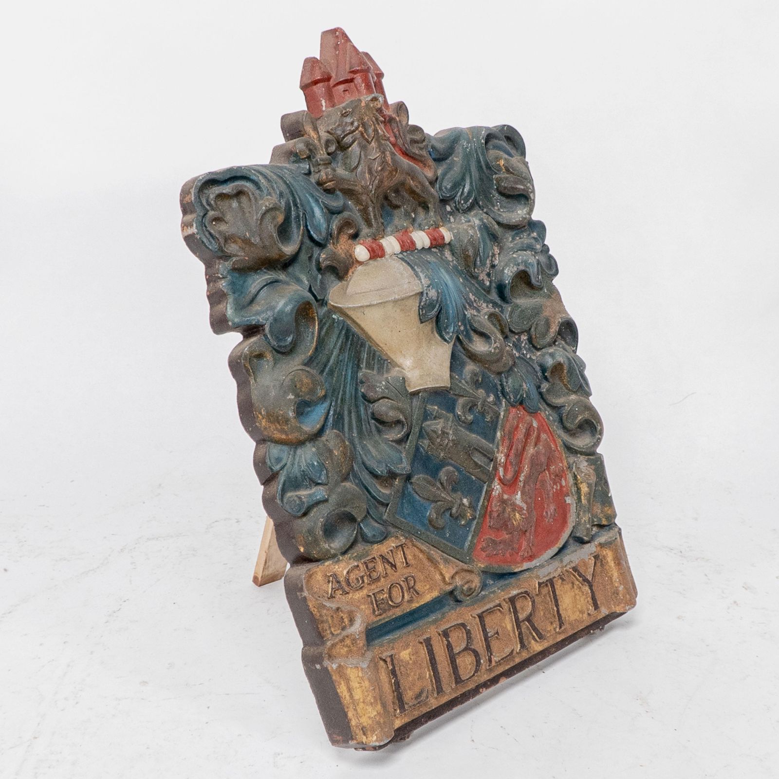 Liberty & Co Regent St London. An Original Agent For Liberty Aluminium Shop Sign photo vintage