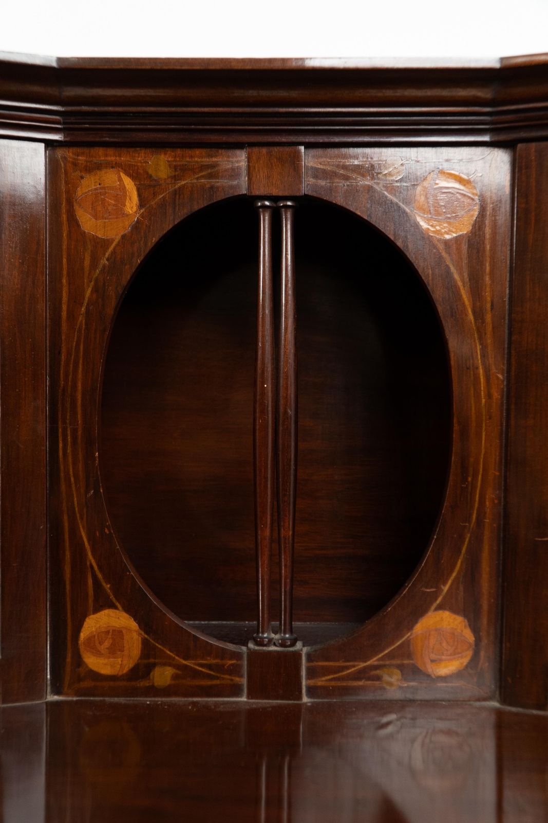 photo furniture E. Goodall Manchester An English Arts & Crafts Display Cabinet With Floral Inlay