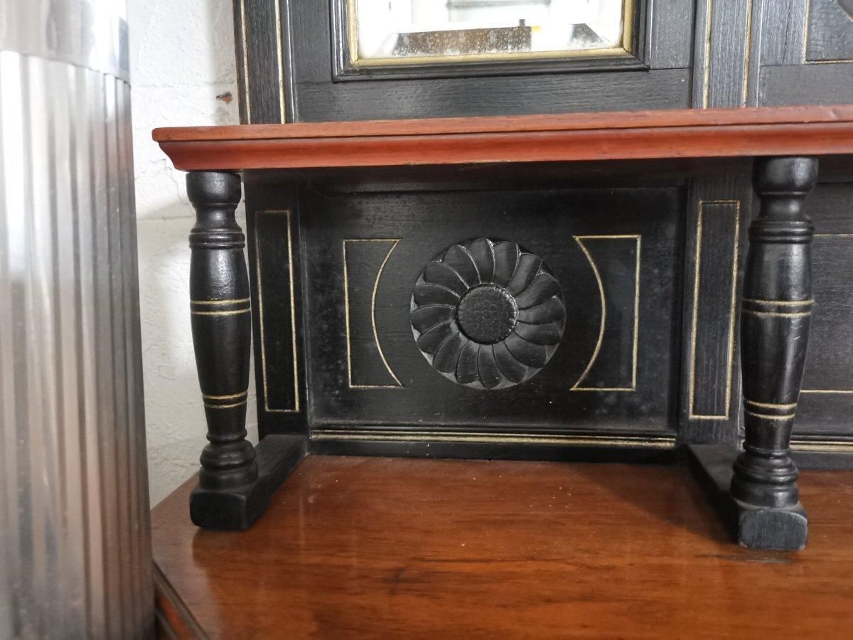 Aesthetic Movement Side Cabinet With Carved Panels Of Putti Putti Playing Music. photo Furniture