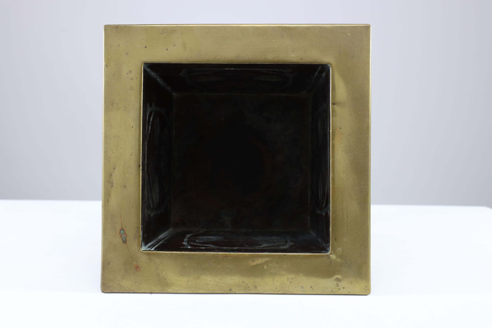 Home Decor Margaret Gilmour Arts & Crafts Brass Planter With Stylized Rose & Floral Details photo