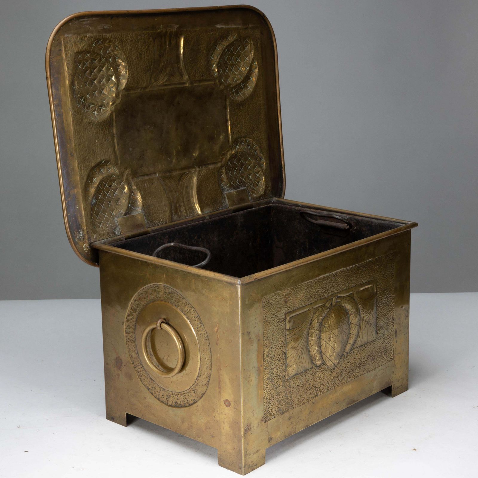Margaret Gilmour School. Scottish Arts & Crafts Coal Box With Thistle Detail photo furniture