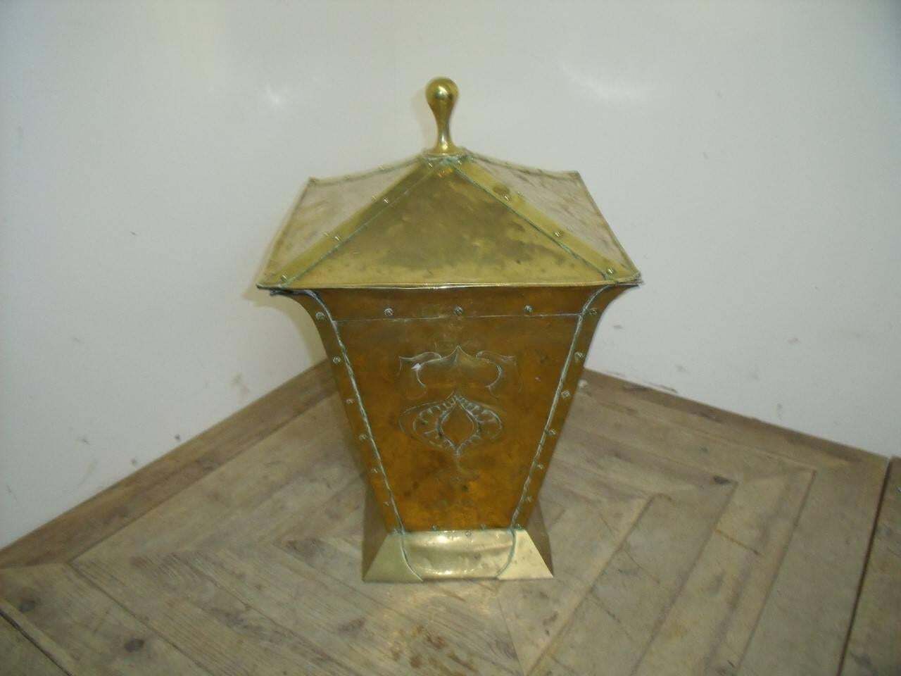 Birmingham Guild Of Handicraft, Attributed, An Art & Crafts, Brass Coal Bucket. photo furniture