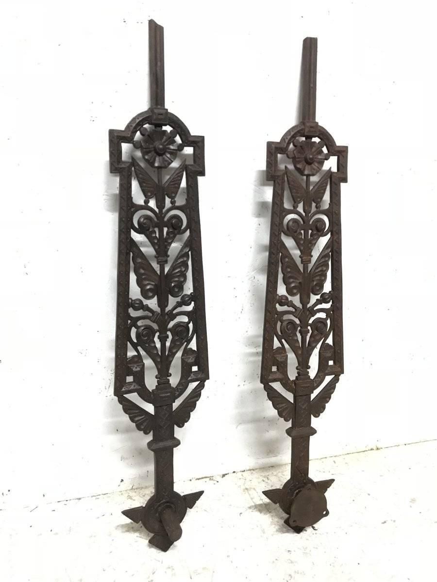 DR C Dresser Attri, 18 Cast Iron Floral Staircase Balustrades & The Knurl Post. photo buy