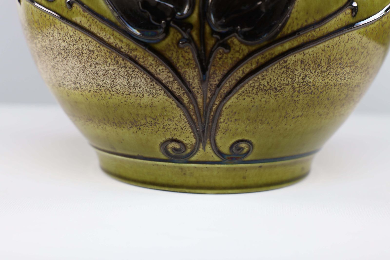 photo buy Wardle By Frederick Rhead Attri. Arts & Crafts Planter With Floral Decoration.