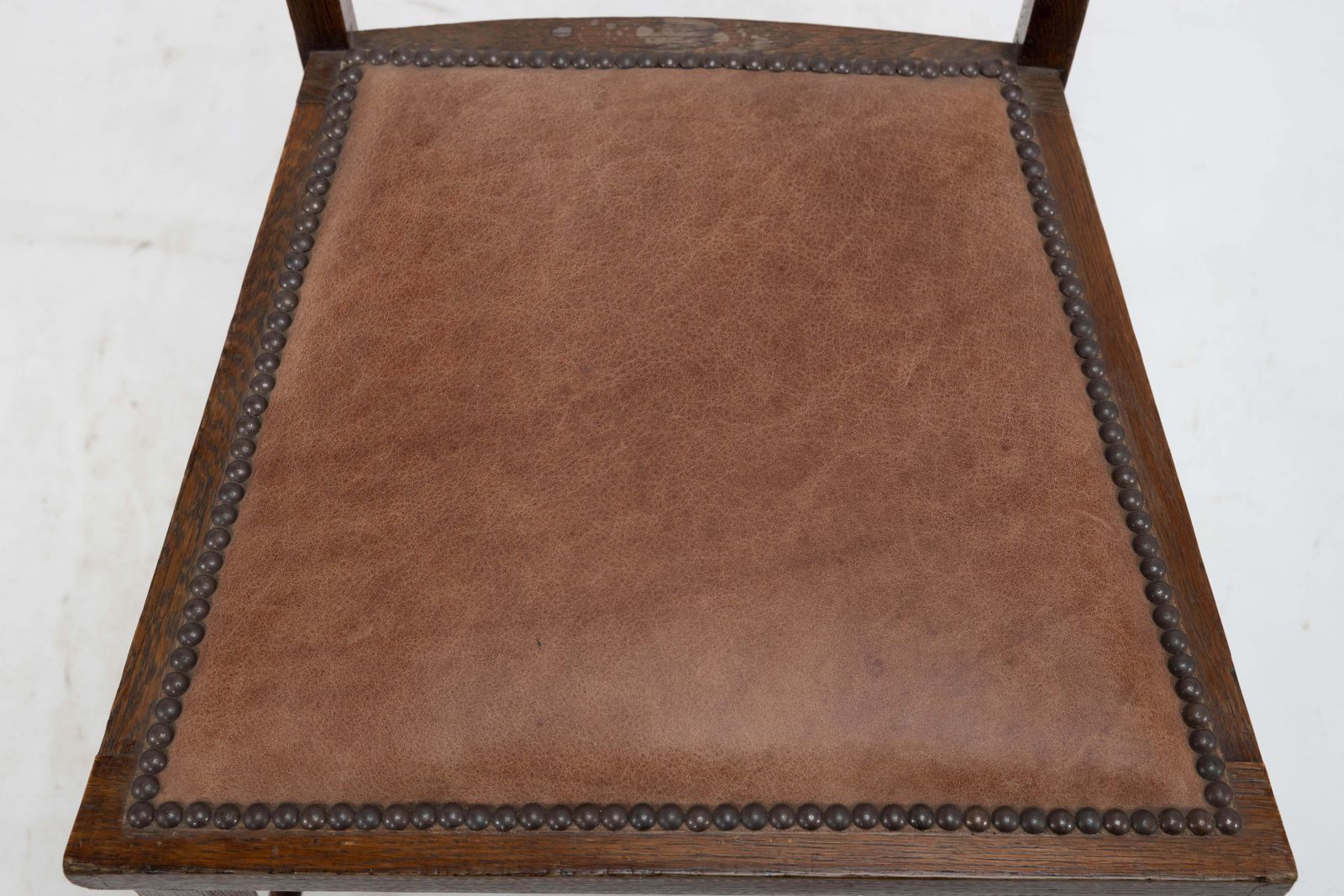 photo vinterior Waring & Gillow Probably. Arts & Crafts Side Chair With Ebony And Pewter Inlays