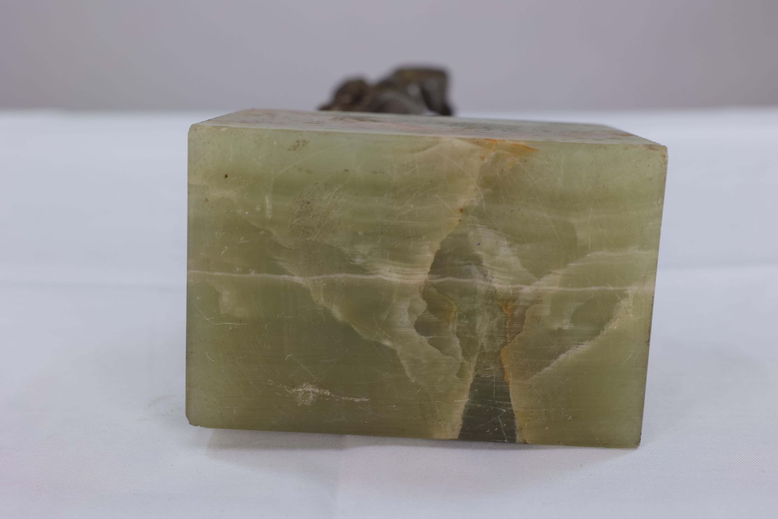 photo for sale B V Fernandez. An Art Deco Bronze Figure On An Onyx Base
