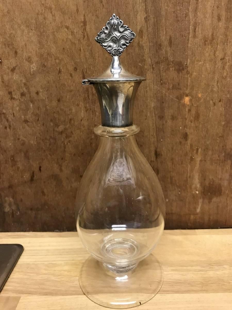 Greenwood And Watts. A Pair Of Gothic Revival Silver Mounted Glass Decanters. photo Home Decor