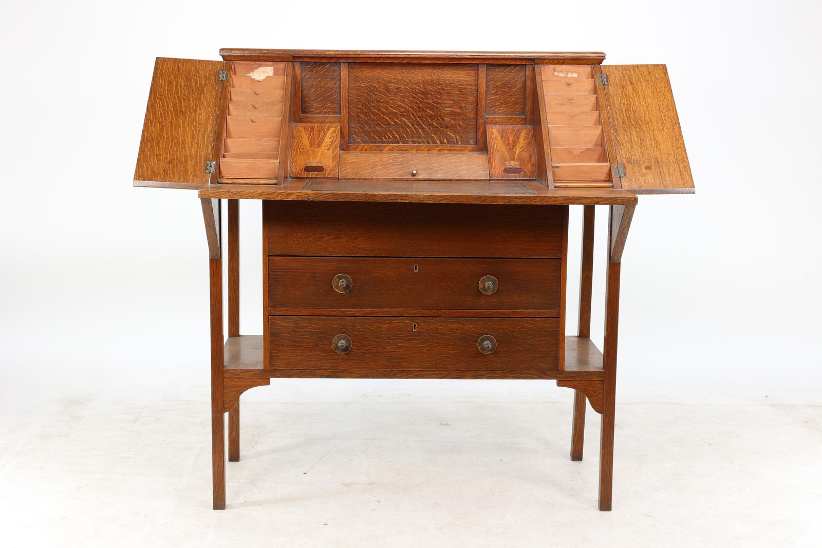 G M Ellwood For J S Henry. An Arts & Crafts Oak Writing Desk photo Furniture