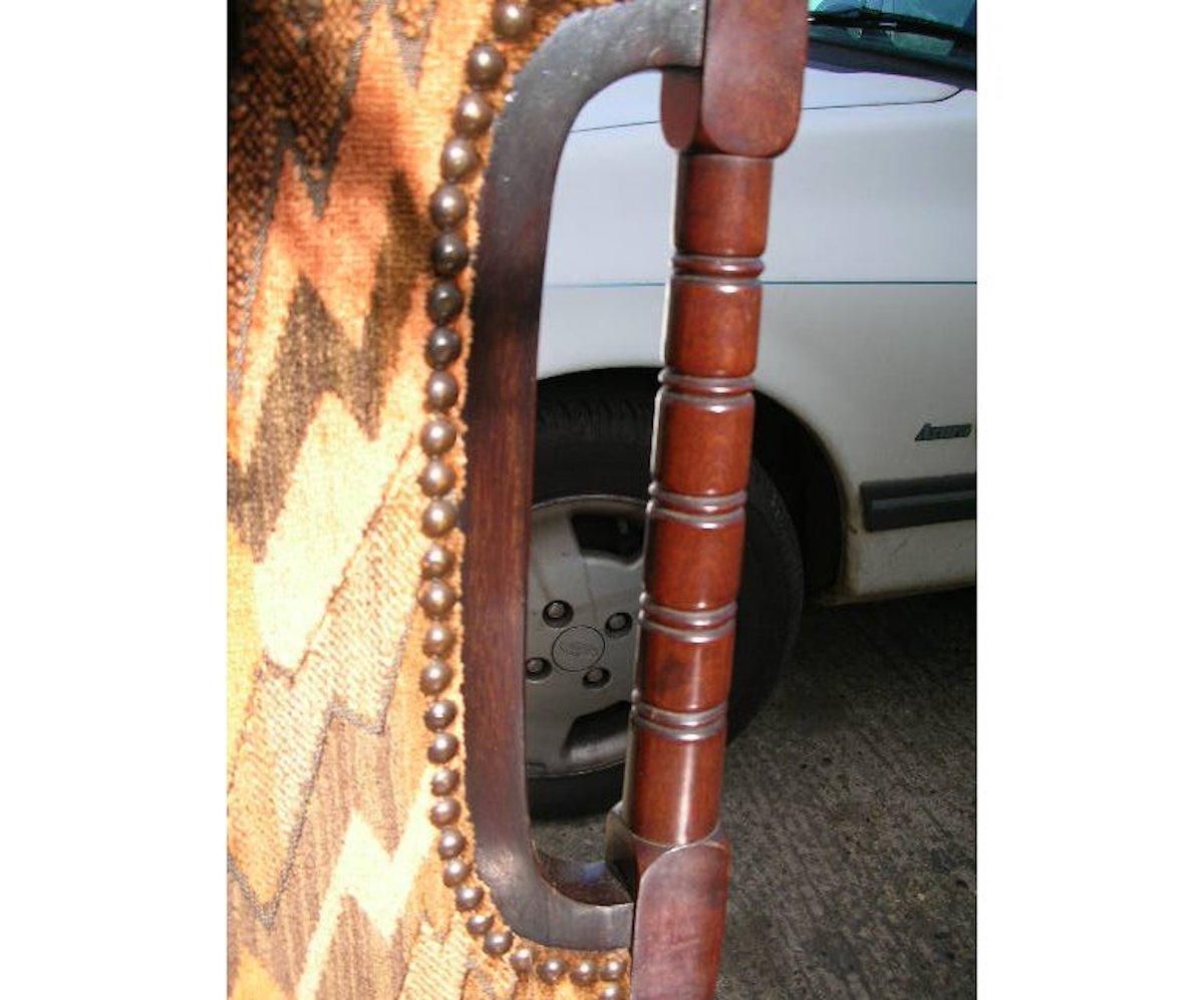 1632.0 Liberty And Co Attributed. A Late Aesthetic Movement Walnut Armchair. photo