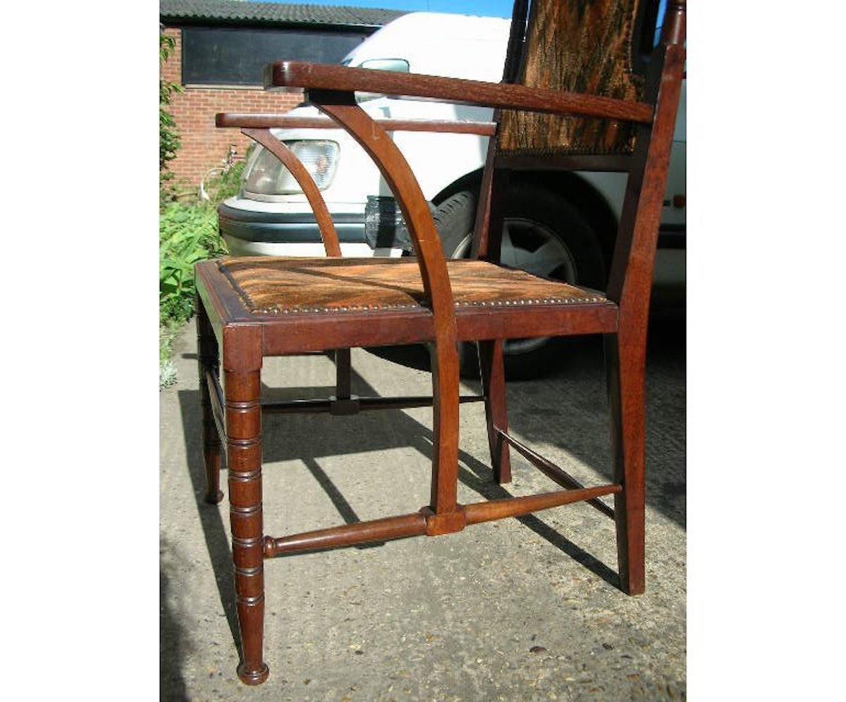 photo buy Liberty And Co Attributed. A Late Aesthetic Movement Walnut Armchair.