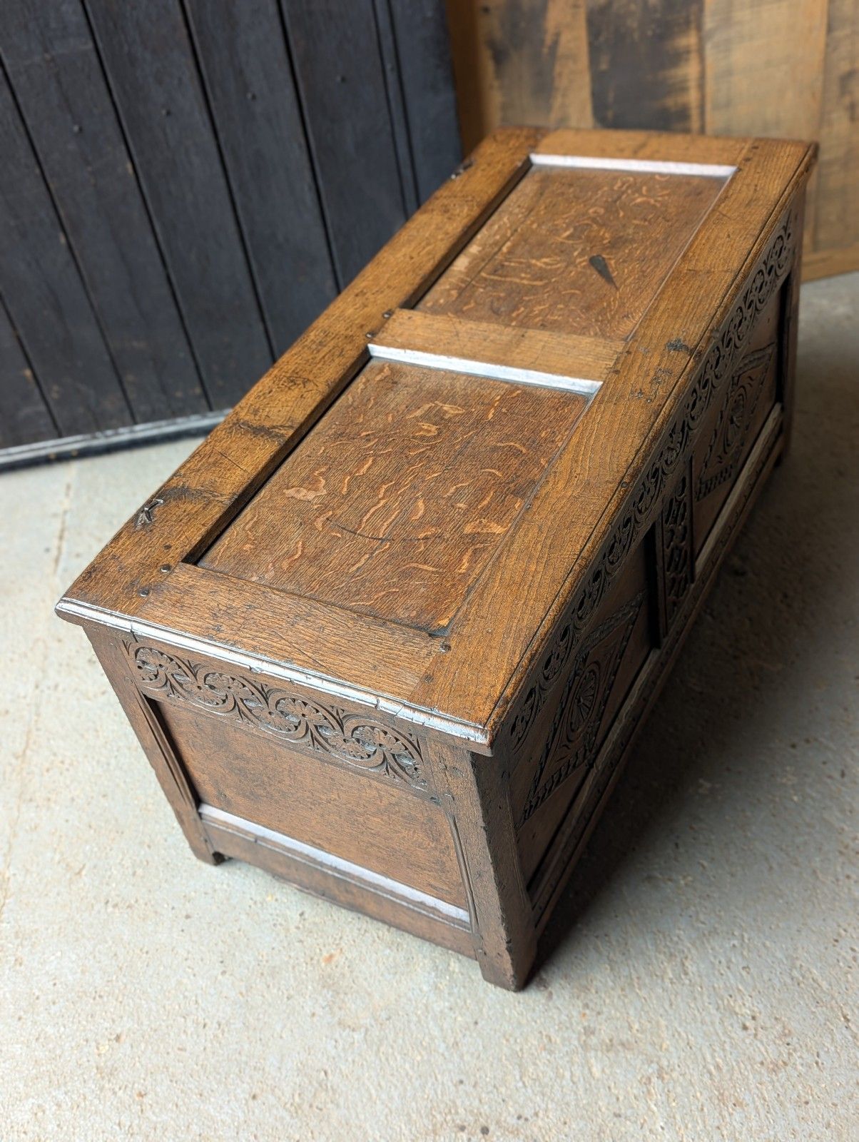 photo buy Antique Oak Coffer (Delivery Available) Small 17thc Oak