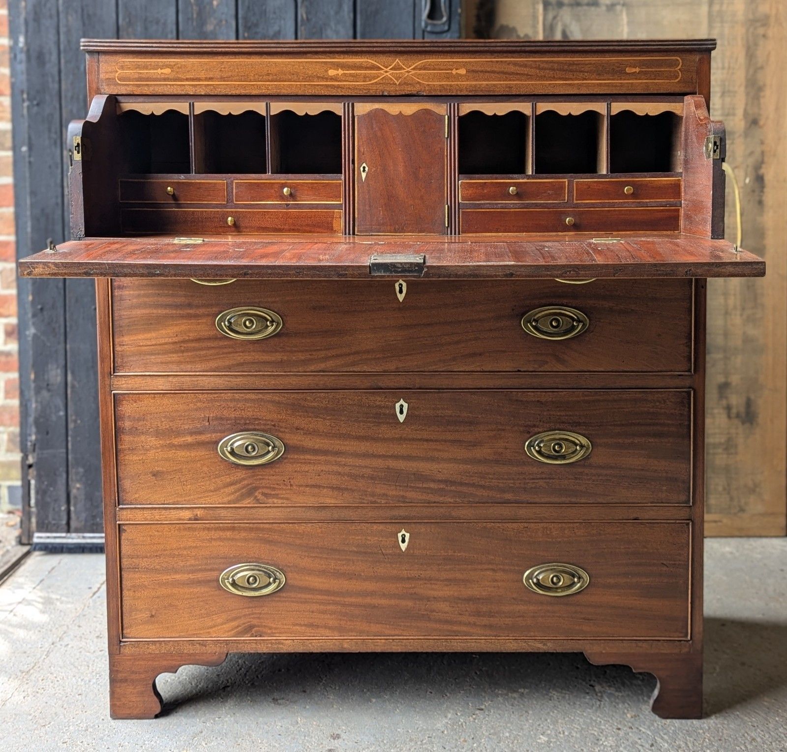 Antique Secretaire Chest Of Drawers (Delivery Available) Mahogany C 1820 Office