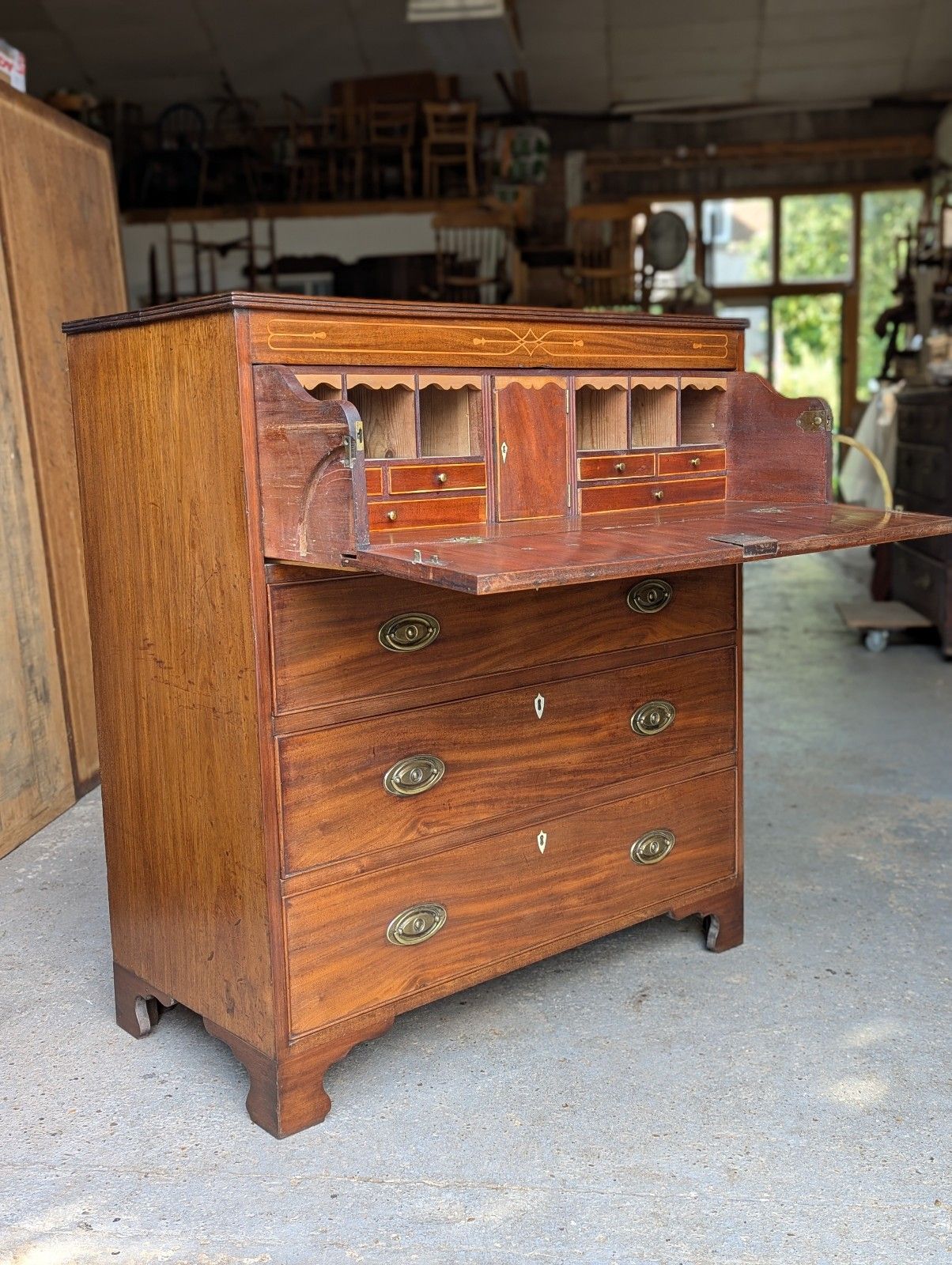photo for sale Antique Secretaire Chest Of Drawers (Delivery Available) Mahogany C 1820 Office