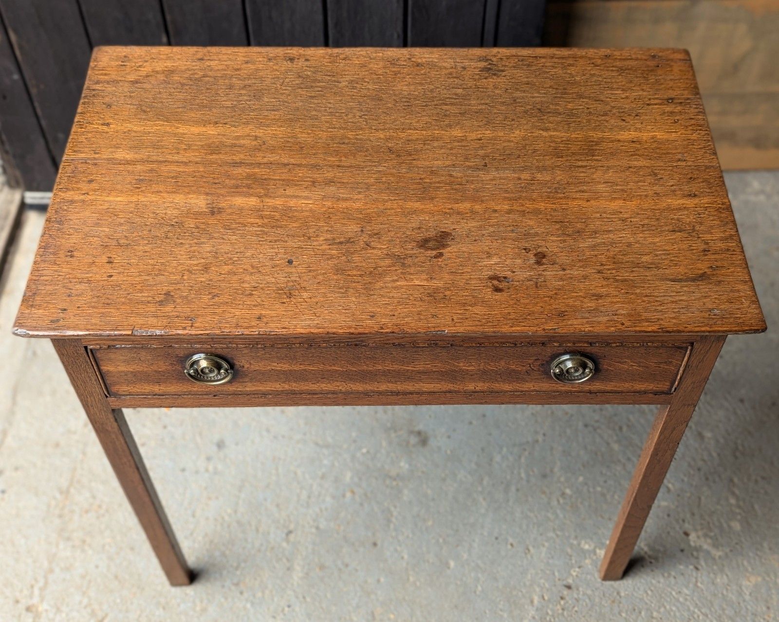 Antique Side Table (Delivery Available) Georgian Country Oak & Elm photo Furniture