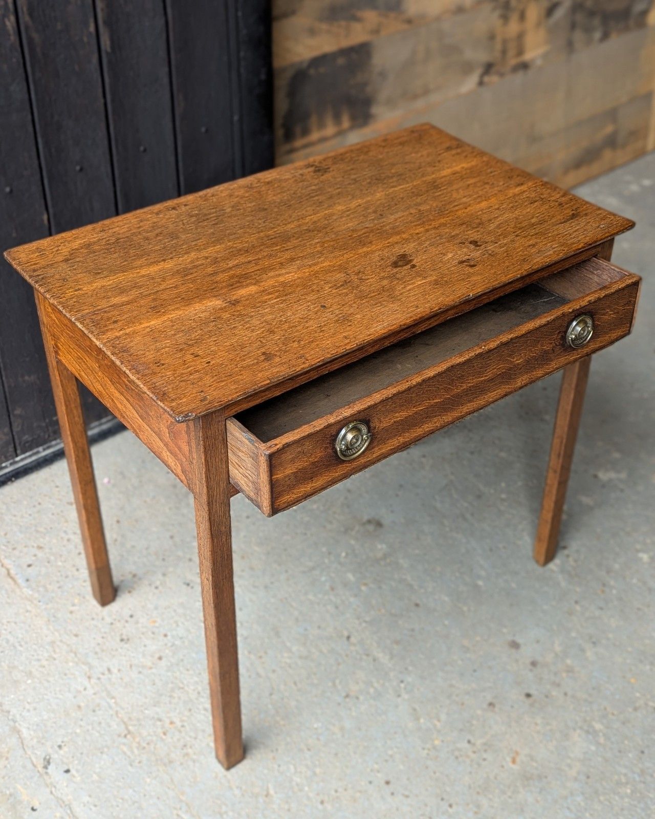 550.0 Antique Side Table (Delivery Available) Georgian Country Oak & Elm photo