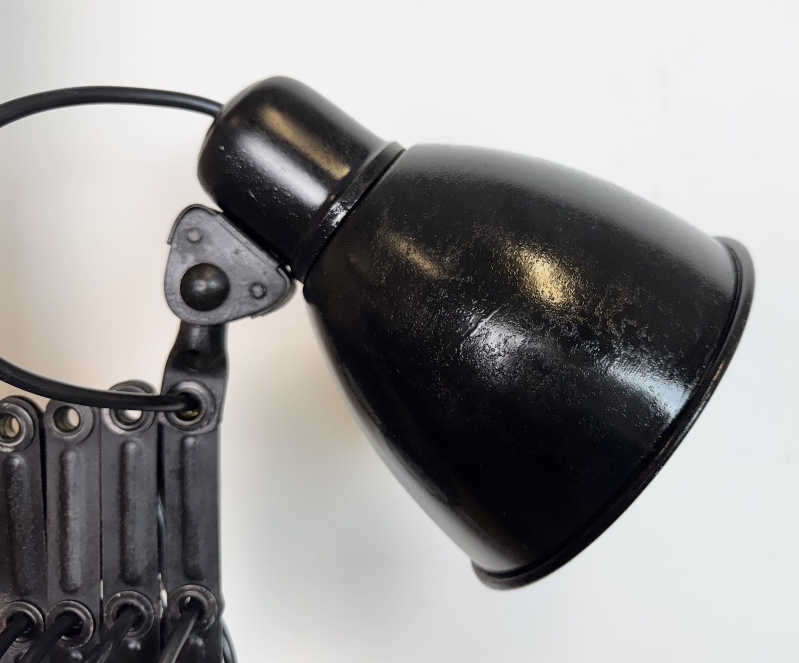 Industrial Black Scissor Wall Lamp, 1950s photo vinterior