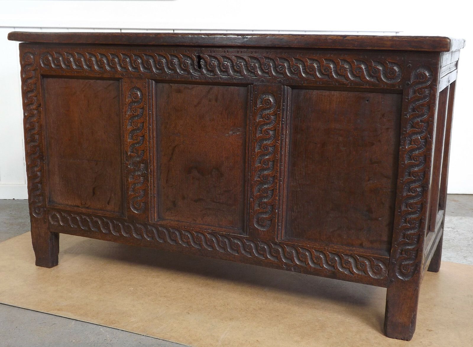 photo for sale Oak Coffer (Delivery Available) 17thc Antique