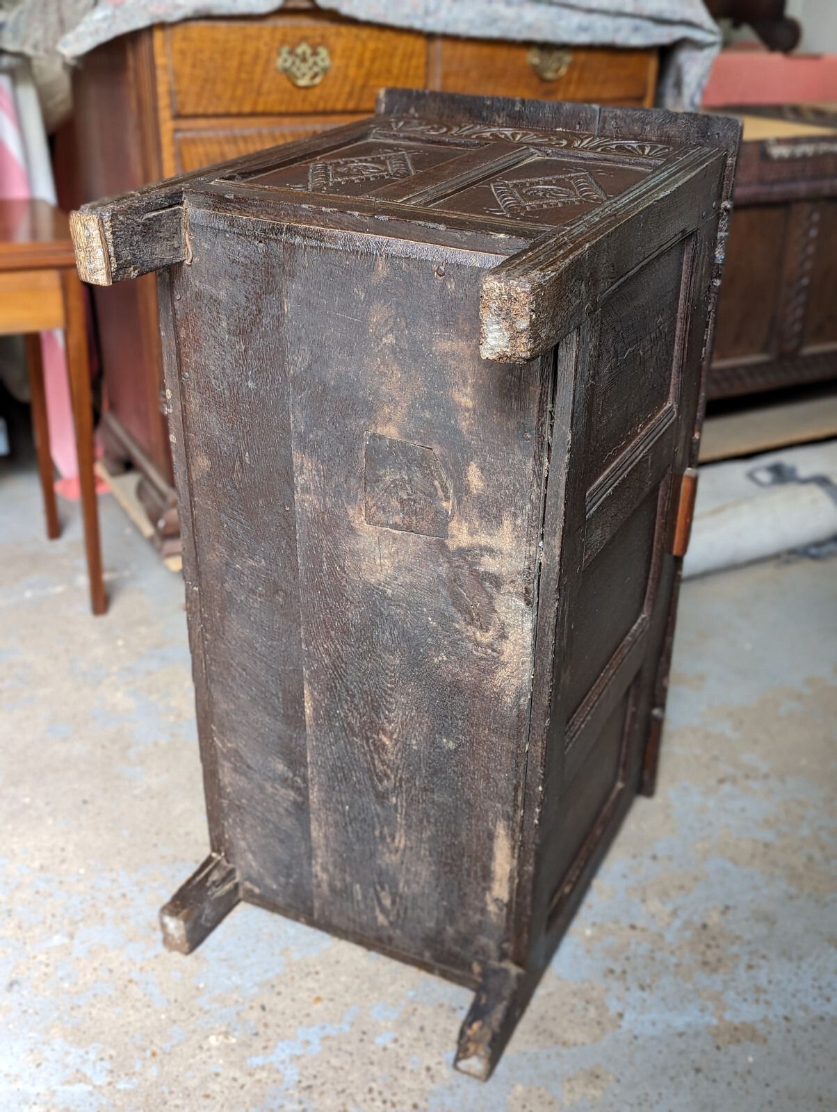 photo vintage Antique Oak Coffer / Chest (Delivery Available) Mid 17thc