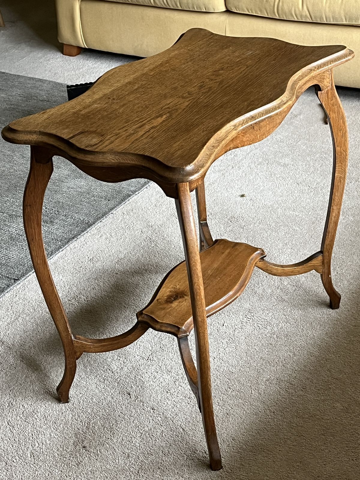 Antique Mahogany Occasional Table: 70cm H, 70cm W, 48 D photo furniture