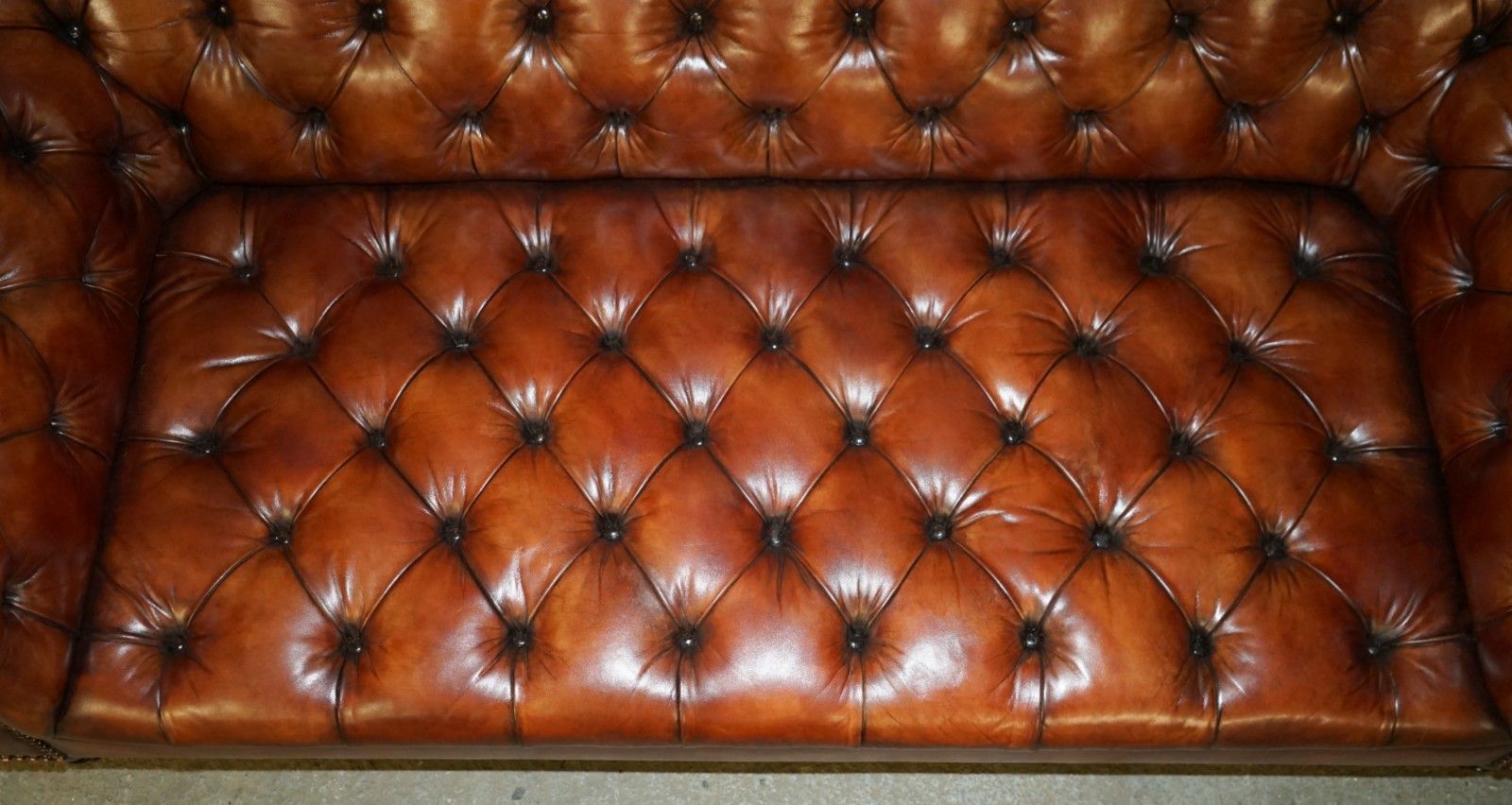 photo buy Pair Of George Smith Early Victorian Brown Leather Chesterfield Tufted Sofas