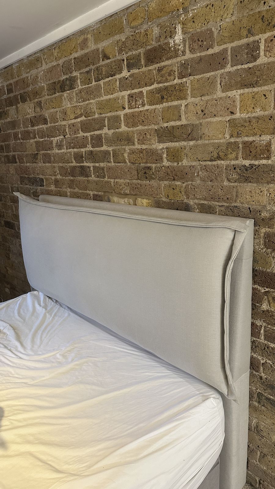 Grey Linen Kingsized Headboard photo buy