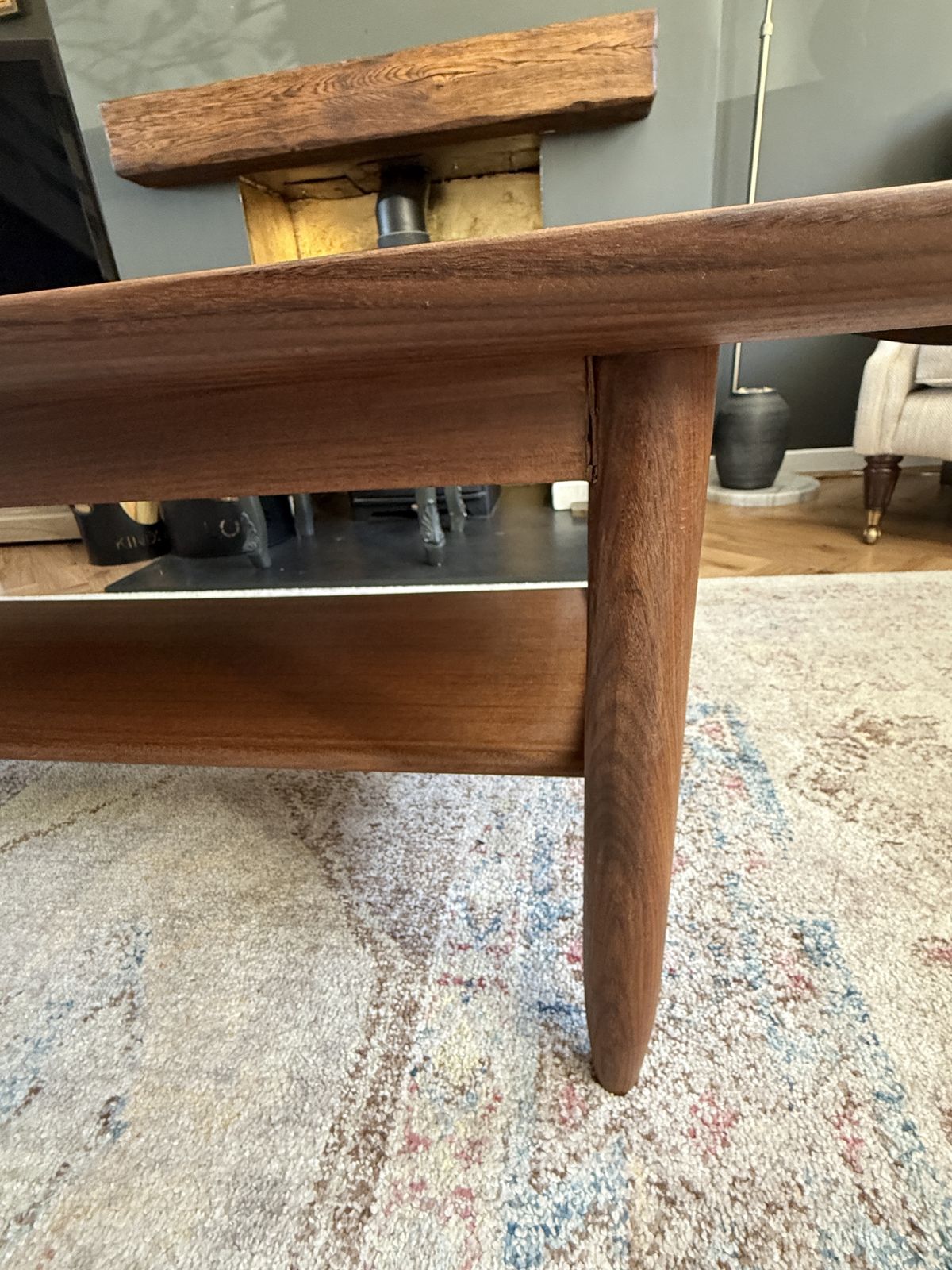 Vintage Mid Century Teak Surfboard Coffee Table photo for sale