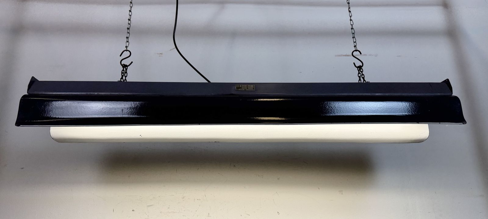 photo furniture Grey Enamel Industrial Hanging Tube Light From Elektrosvit, 1960s