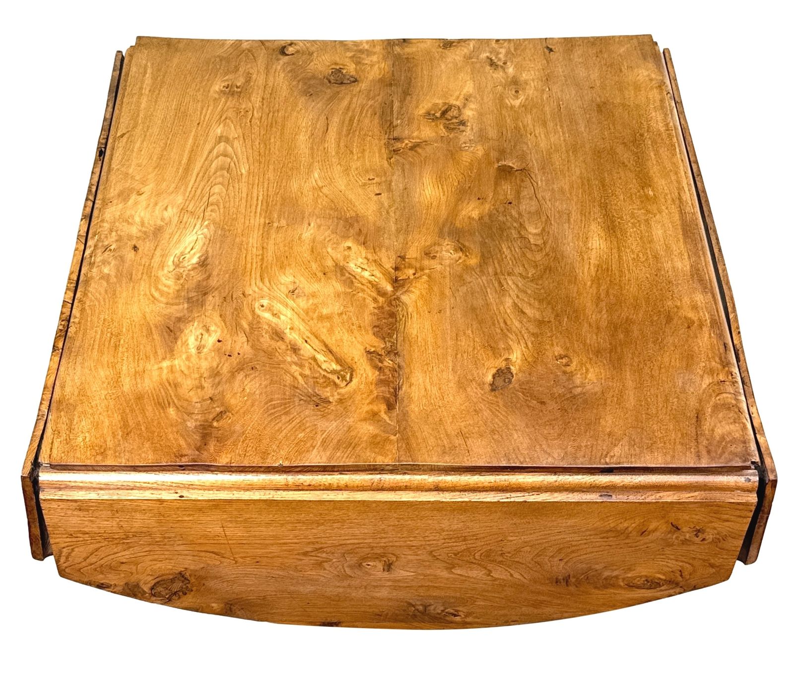 photo furniture Rare 19th Century French Provincial Elm Dropleaf Centre Table (France, Circa 1850)