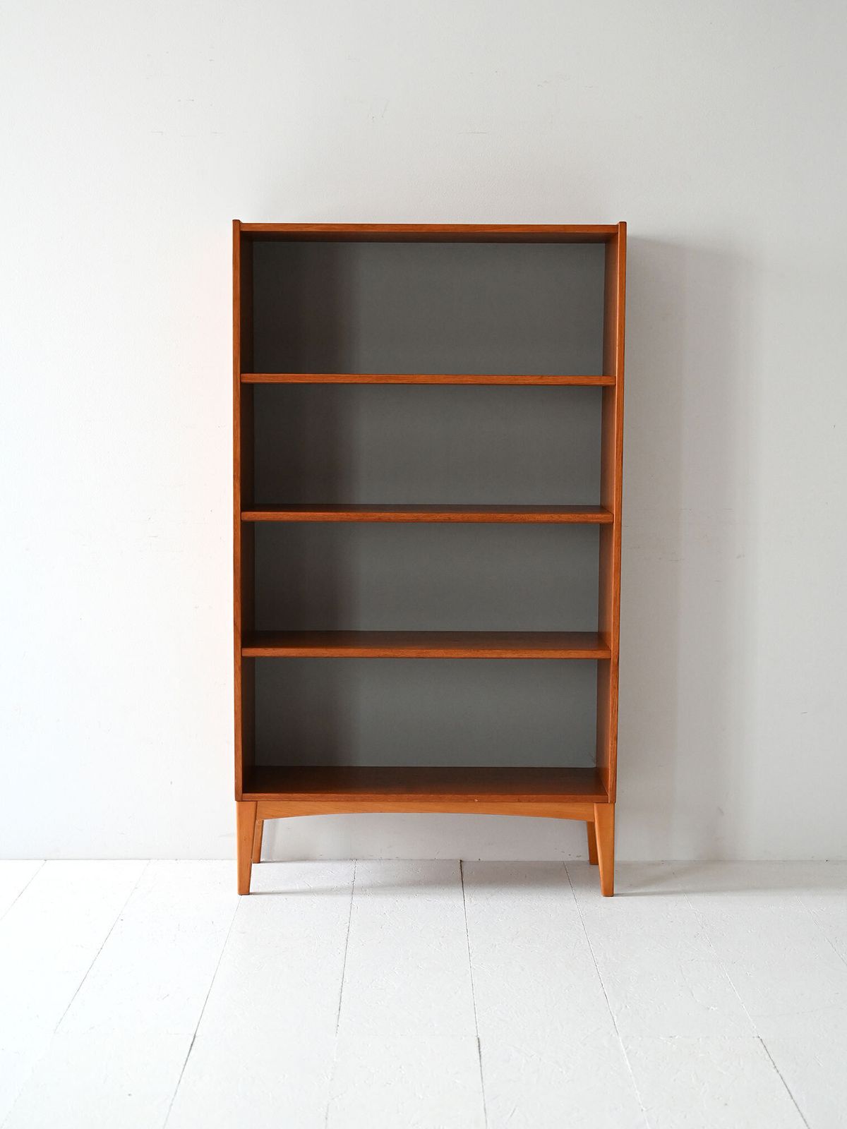 Libreria Scandinava Vintage In Teak Con Mensole A Vista photo furniture