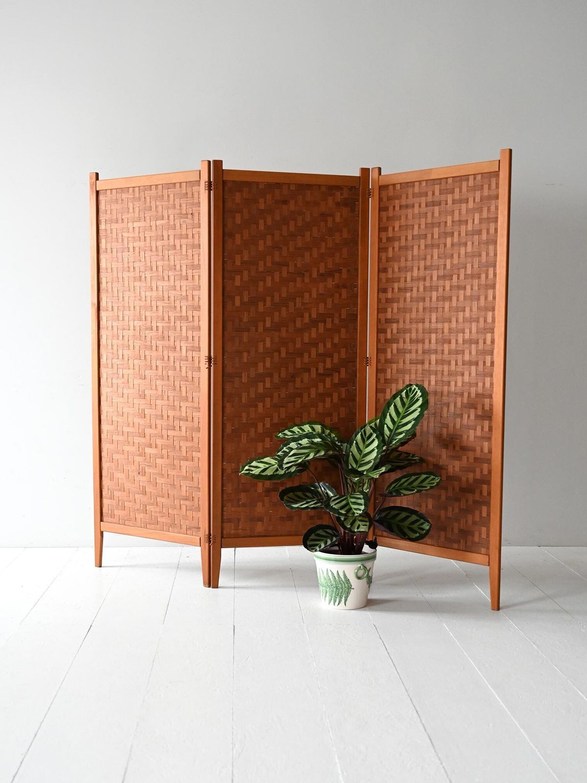 Scandinavian Spåna Teak Screen From The 1950s/60s