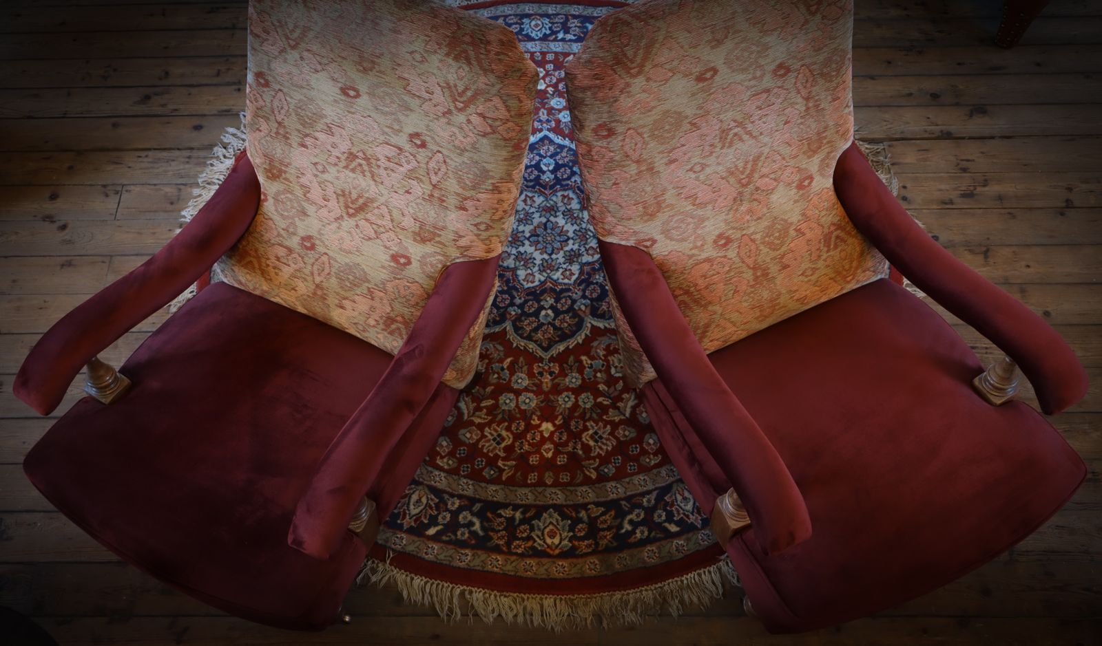 Stunning Pair John Sankey Byron Steamer Armchairs Footstools Kilim Rrp £10000 🚚 photo vinterior